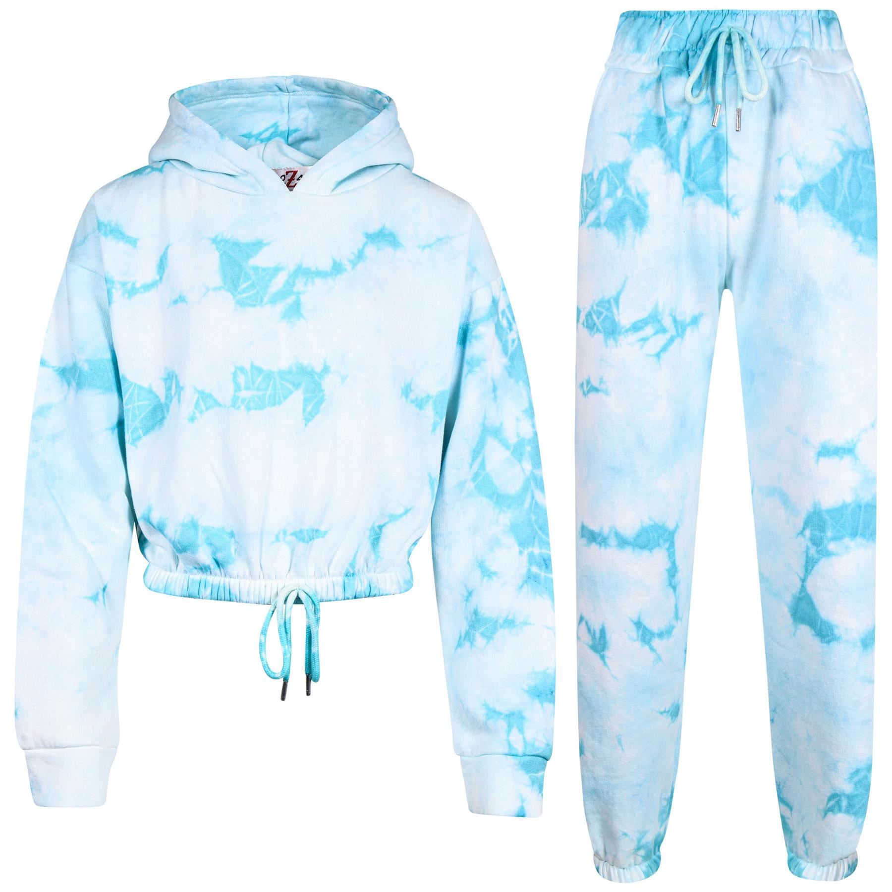 Kids Tie Dye Tracksuit Gym Cropped 
