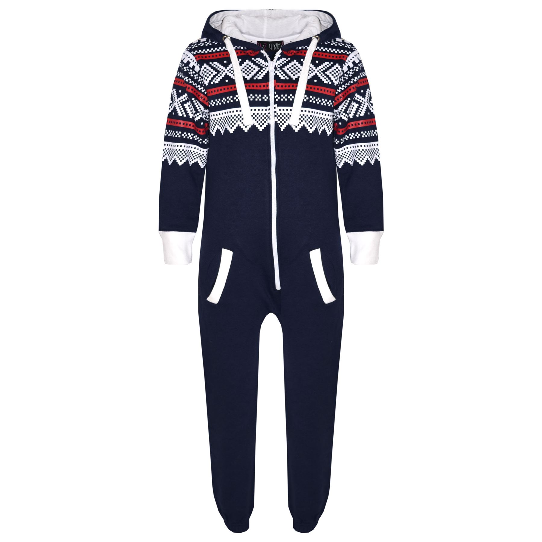 Kids Girls Boys Aztec Snowflake A2Z Onesie One Piece Jumpsuit Playsuit 7-13 Year - Picture 27 of 32