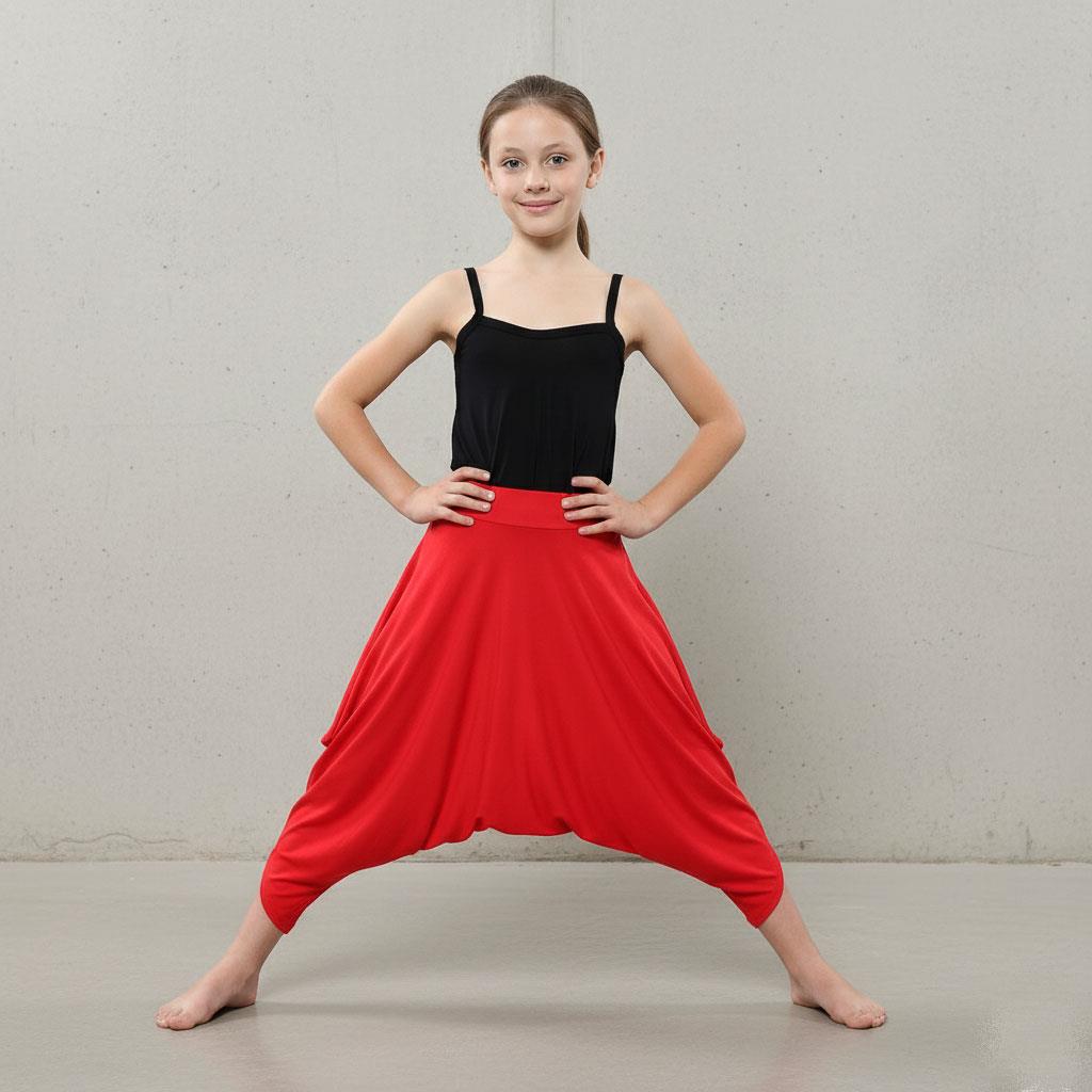 Kids Baggy Harem Trousers Ali Baba Style Tie Dye Yoga Casual Girls 5-13 Years - Produktbild 5