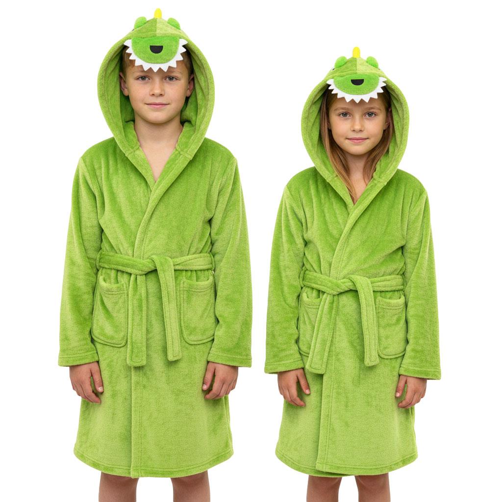 Kids Bathrobe Animal Face Nightgown Kids Crocodile hooded Towel Dressing  Gown | eBay UK