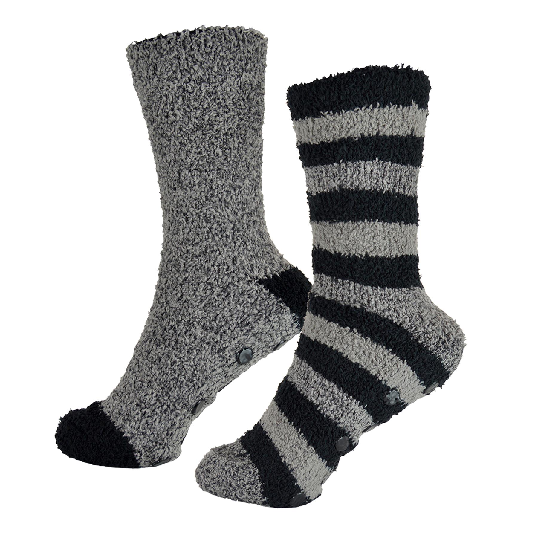 A2Z Mens 2 Pack Slipper Sock With Gripper Durable Thick Socks UK Shoe Size 7-11 - Picture 2 of 9