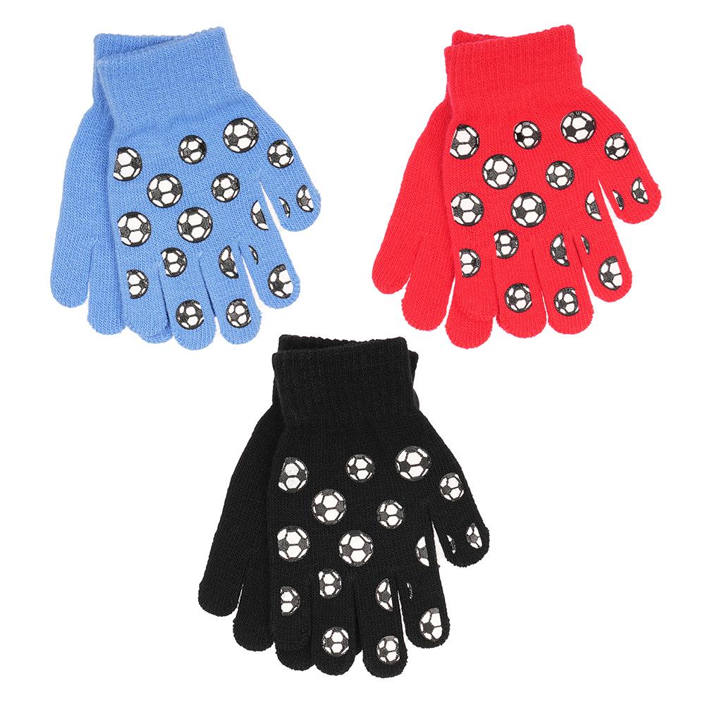 Boys 3 Pack Gloves Winter Warm Thermal Magic Mitten One Size Fit Stretchy Gloves - Picture 10 of 17