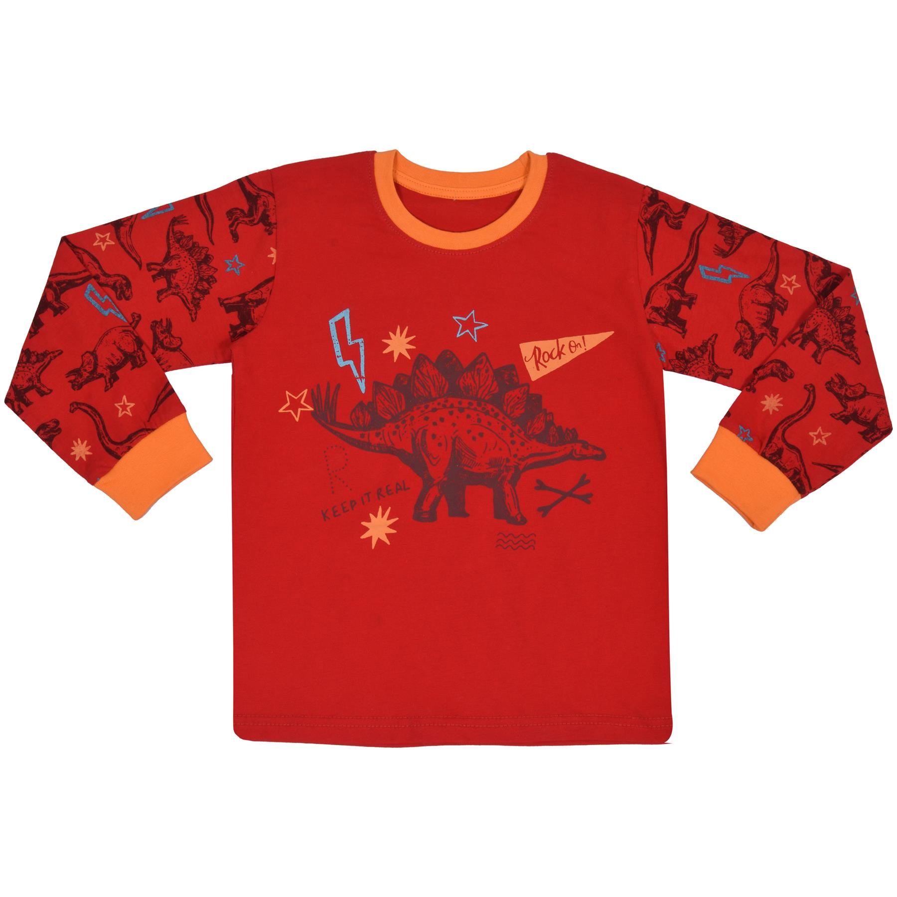 Kids Boys Dinosaur Pyjamas Children PJs 2 Piece Dino Set Lounge Suit - Picture 13 of 17