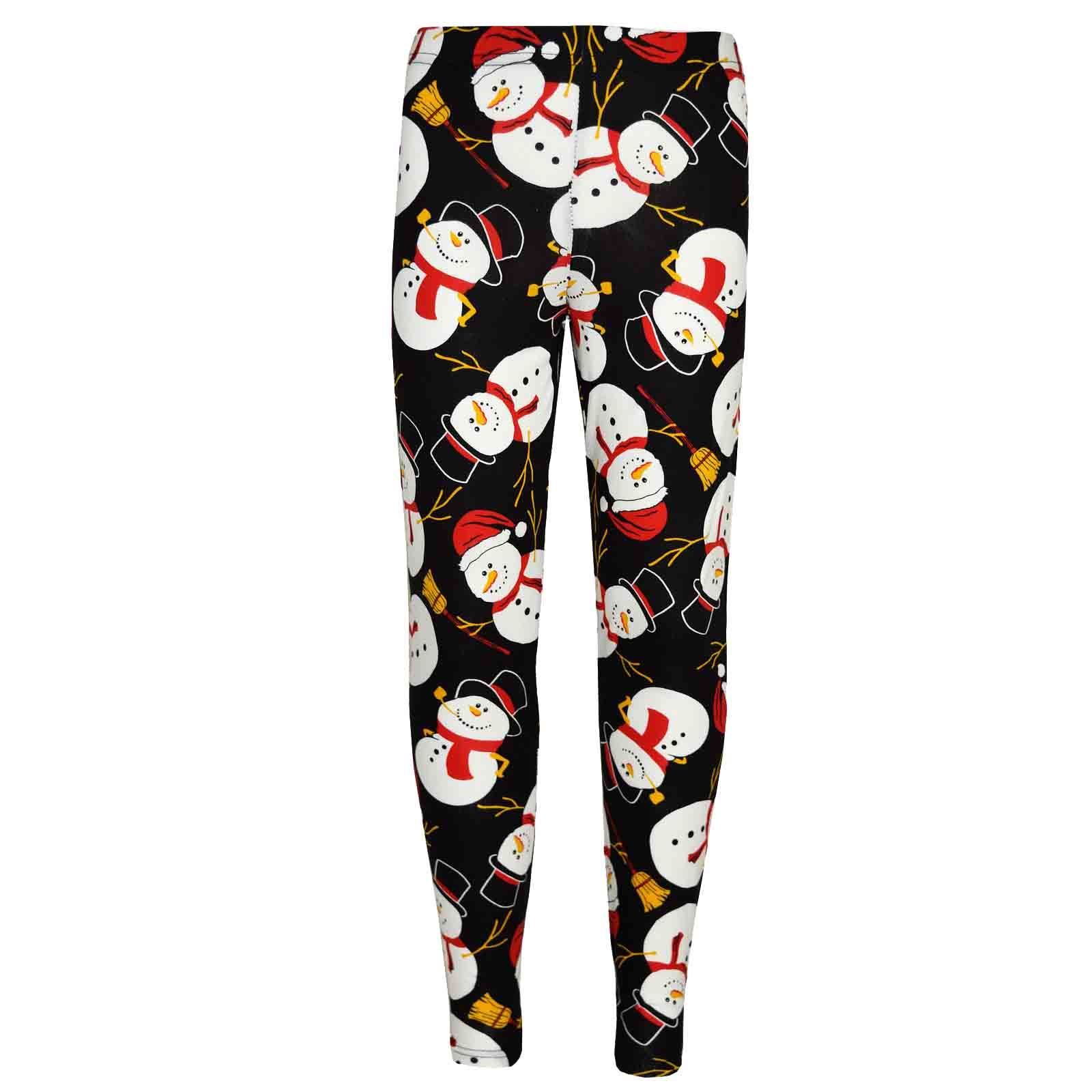 A2Z 4 Kids Girls Christmas Santa Xmas Legging Swing Dress Children Age 1-13 Yrs - Picture 28 of 38