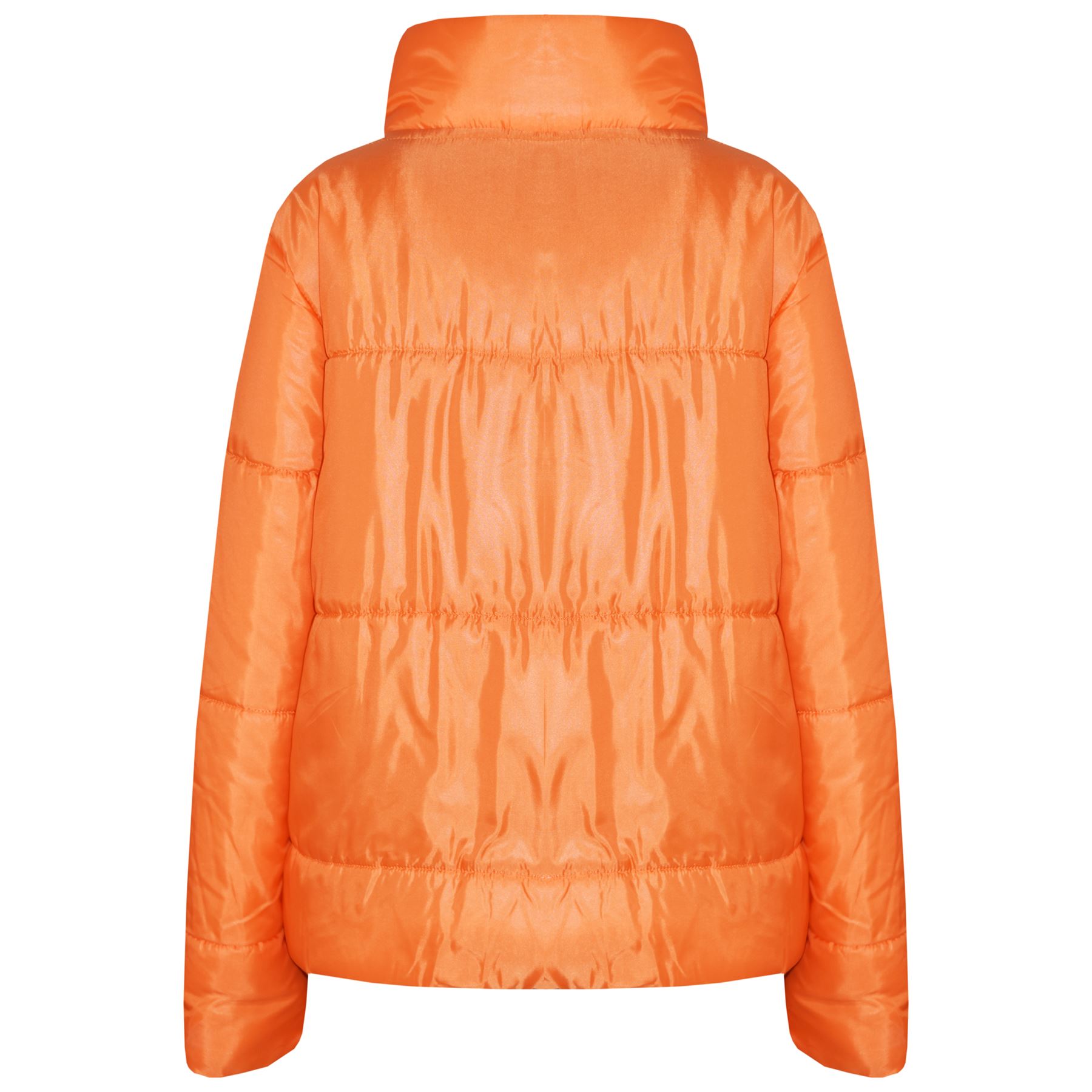 Girls Jacket Kids Wetlook Cropped Padded Quilted Puffer Bubble Jackets