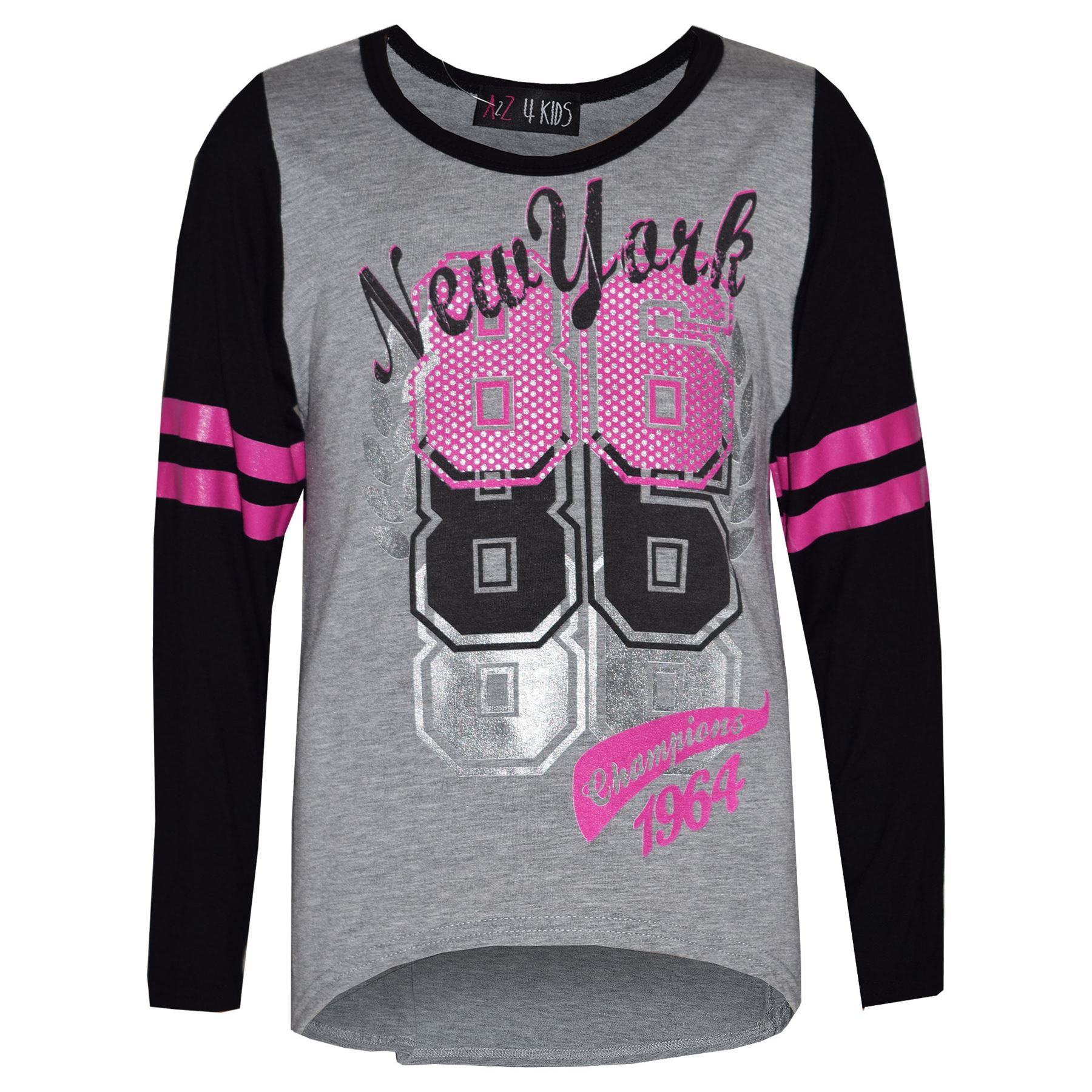 Girls Top Kids New York 86 Print Fashion Tops /& Stylish Legging Set 7-13 Years