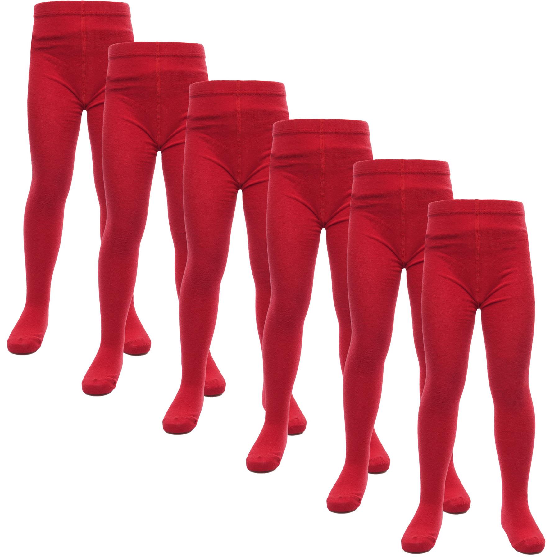 Kids Girls Cotton Rich Uniform School Tights Pack Of 6 Warm Thick Schoolwear - Picture 21 of 26