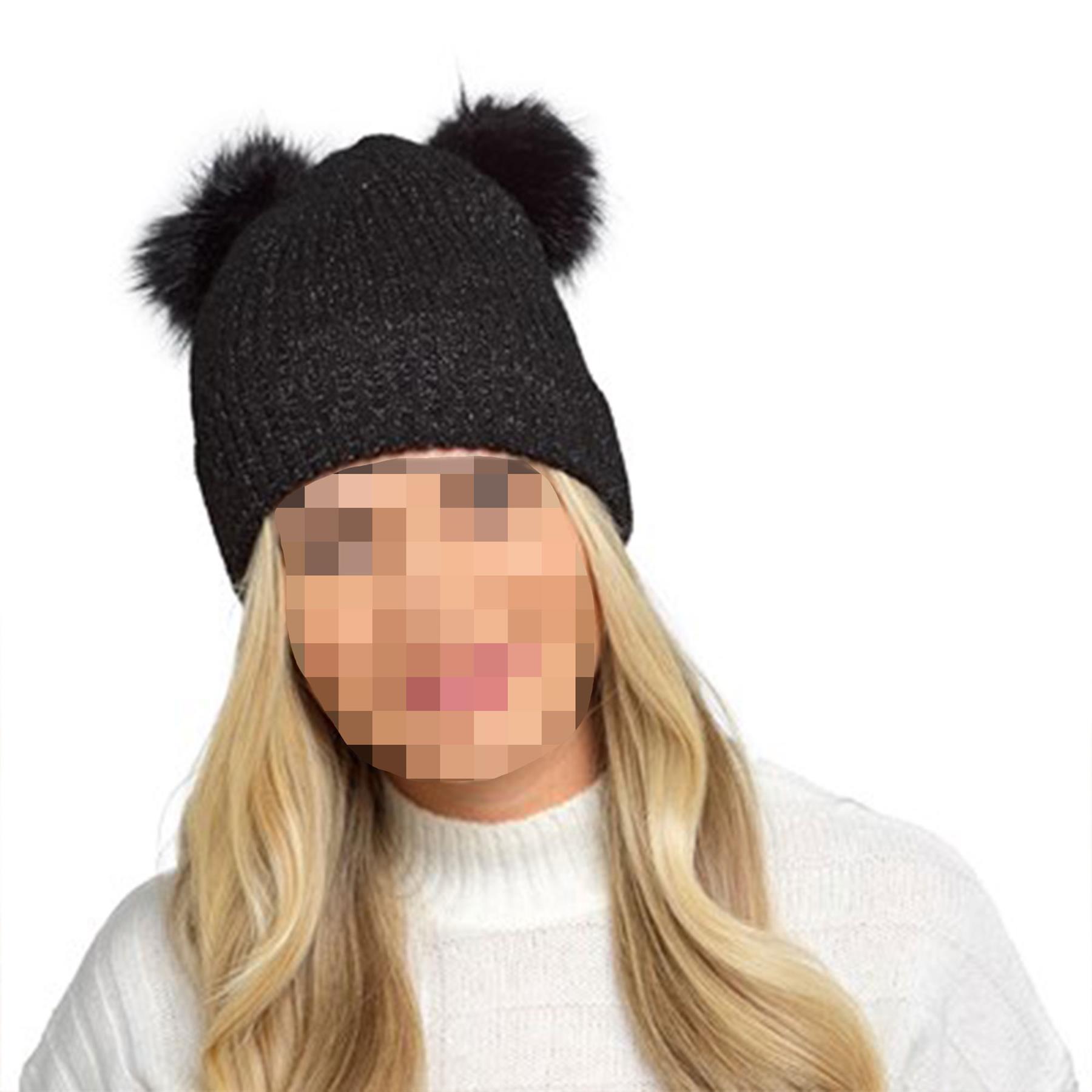 A2Z Ladies Hat Twist Yarn Brushed Ribbed Pom Pom Beanie Winter Warm Cozy Hats - Picture 2 of 2