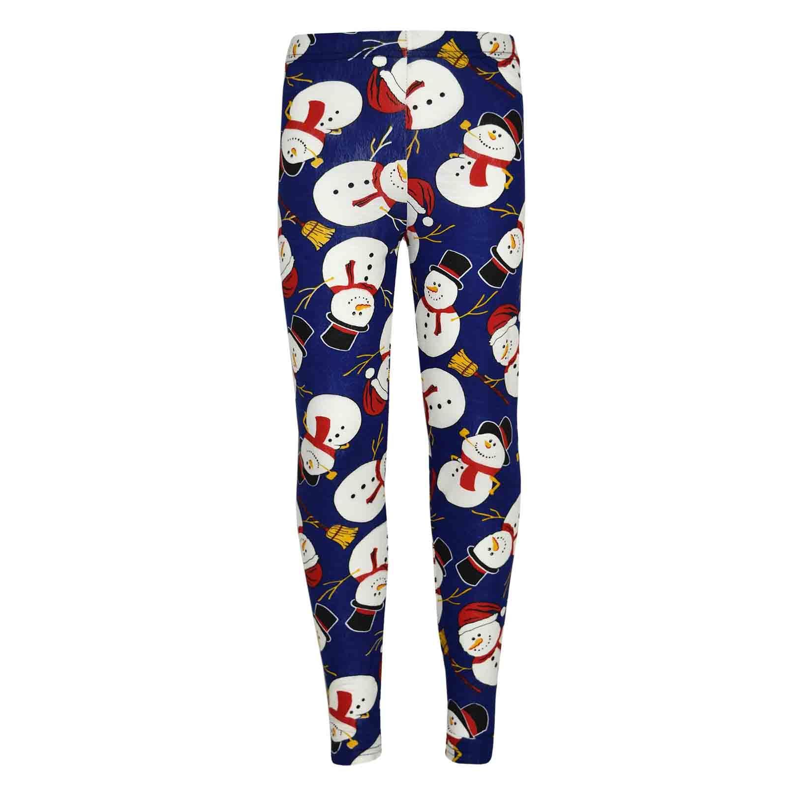 A2Z 4 Kids Girls Christmas Santa Xmas Legging Swing Dress Children Age 1-13 Yrs - Picture 30 of 38