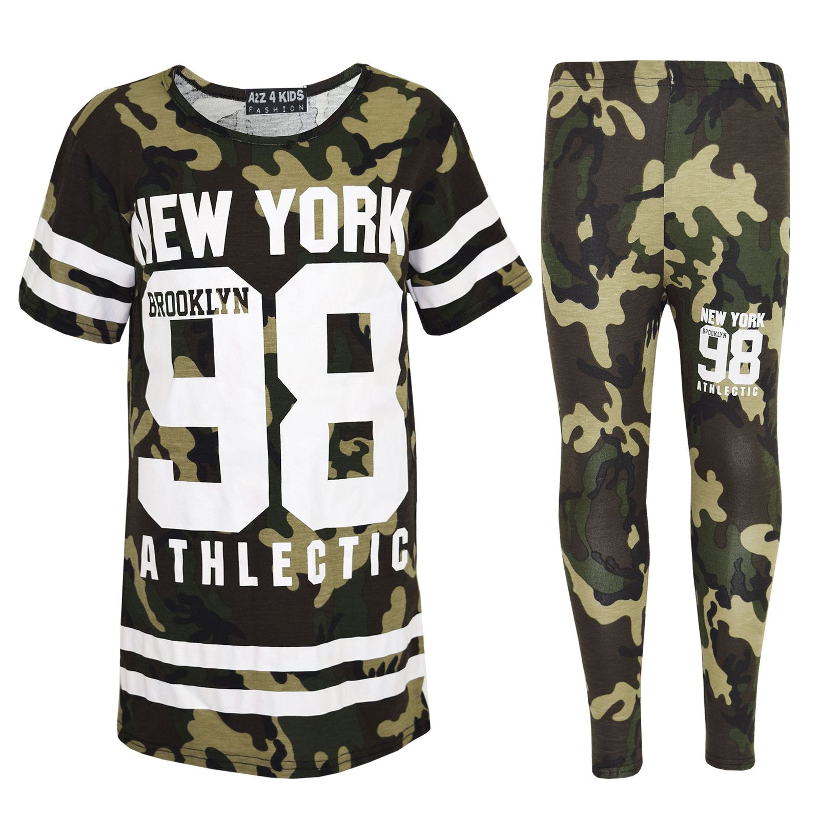 Garçons Haut Enfants New York Brooklyn 98 Camouflage T-Shirt Hauts Et