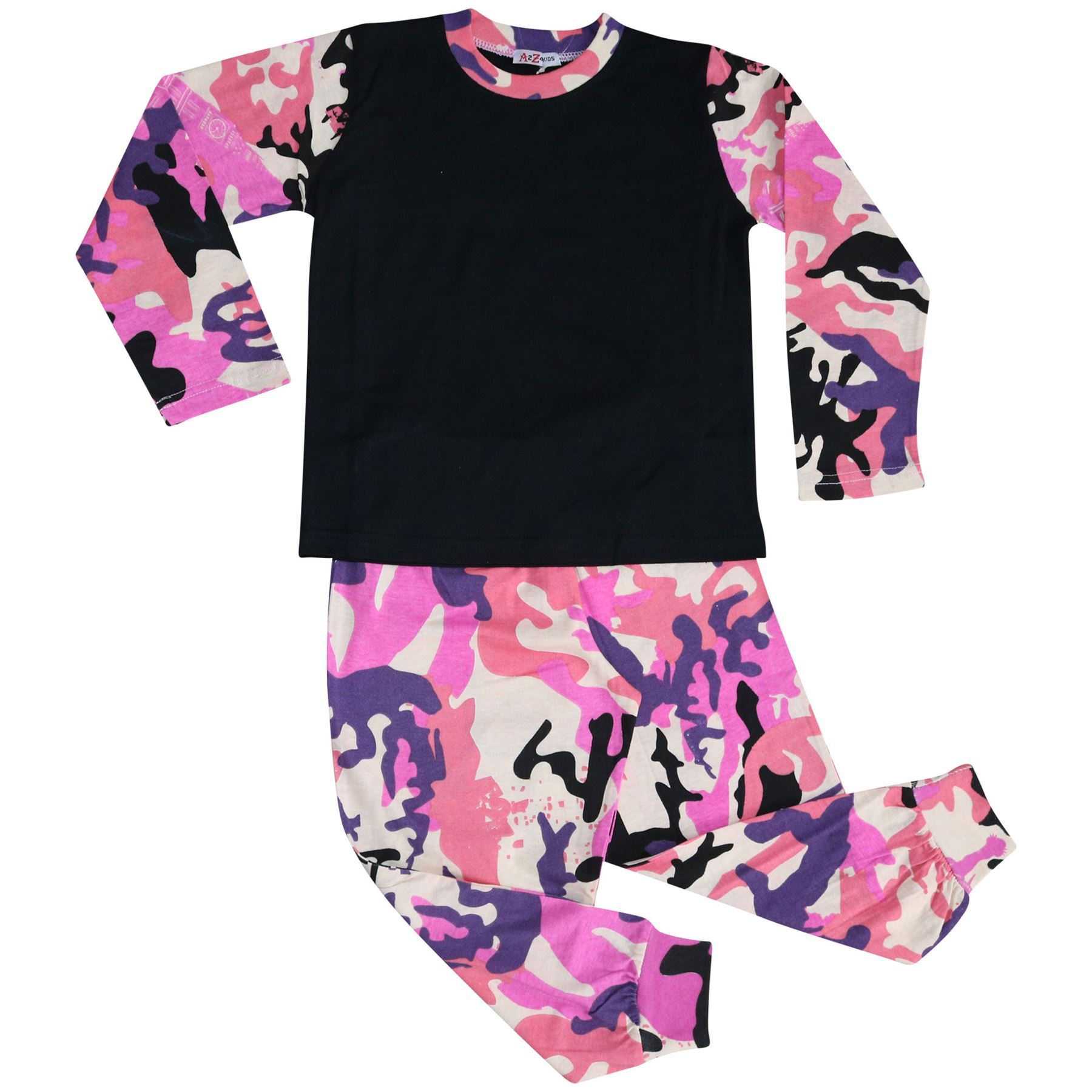 Pyjama Licorne Fille A2Z - 100% Coton - Tailles 5-13 Ans - Manches Contrastées élégantes