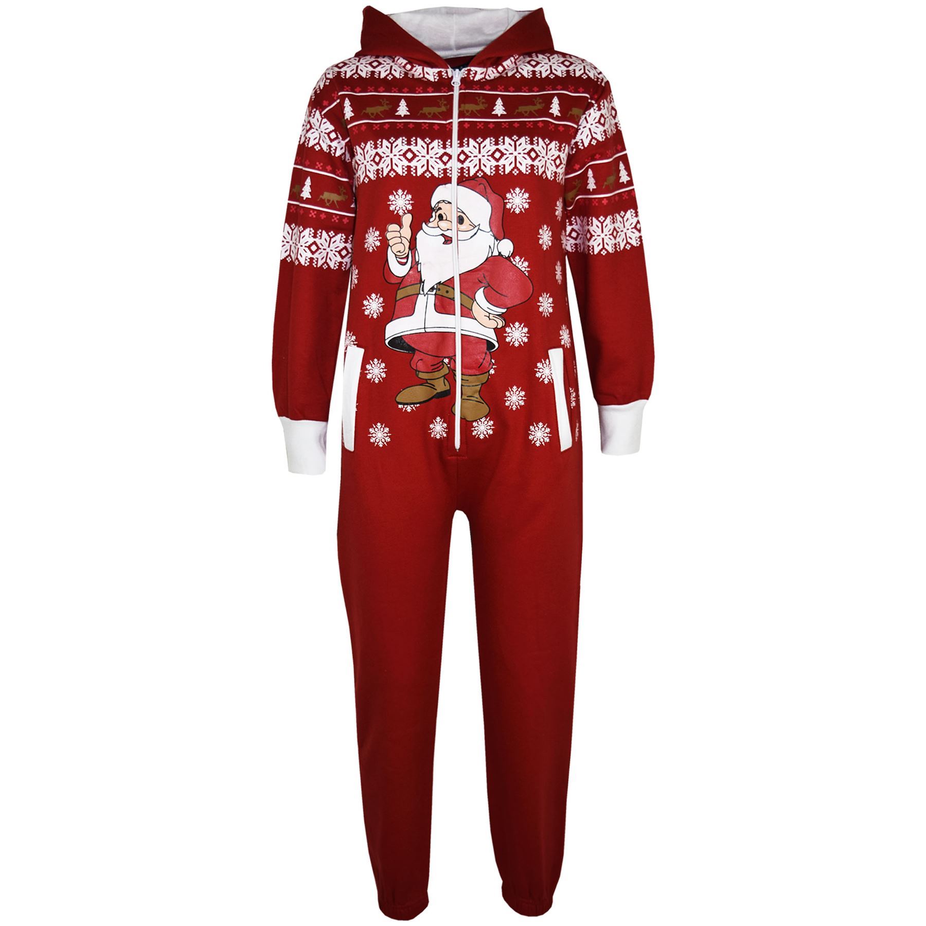 Kids Girls Boys Novelty Christmas Santa Reindeer A2Z Onesie One Piece Jumpsuit - Picture 43 of 58