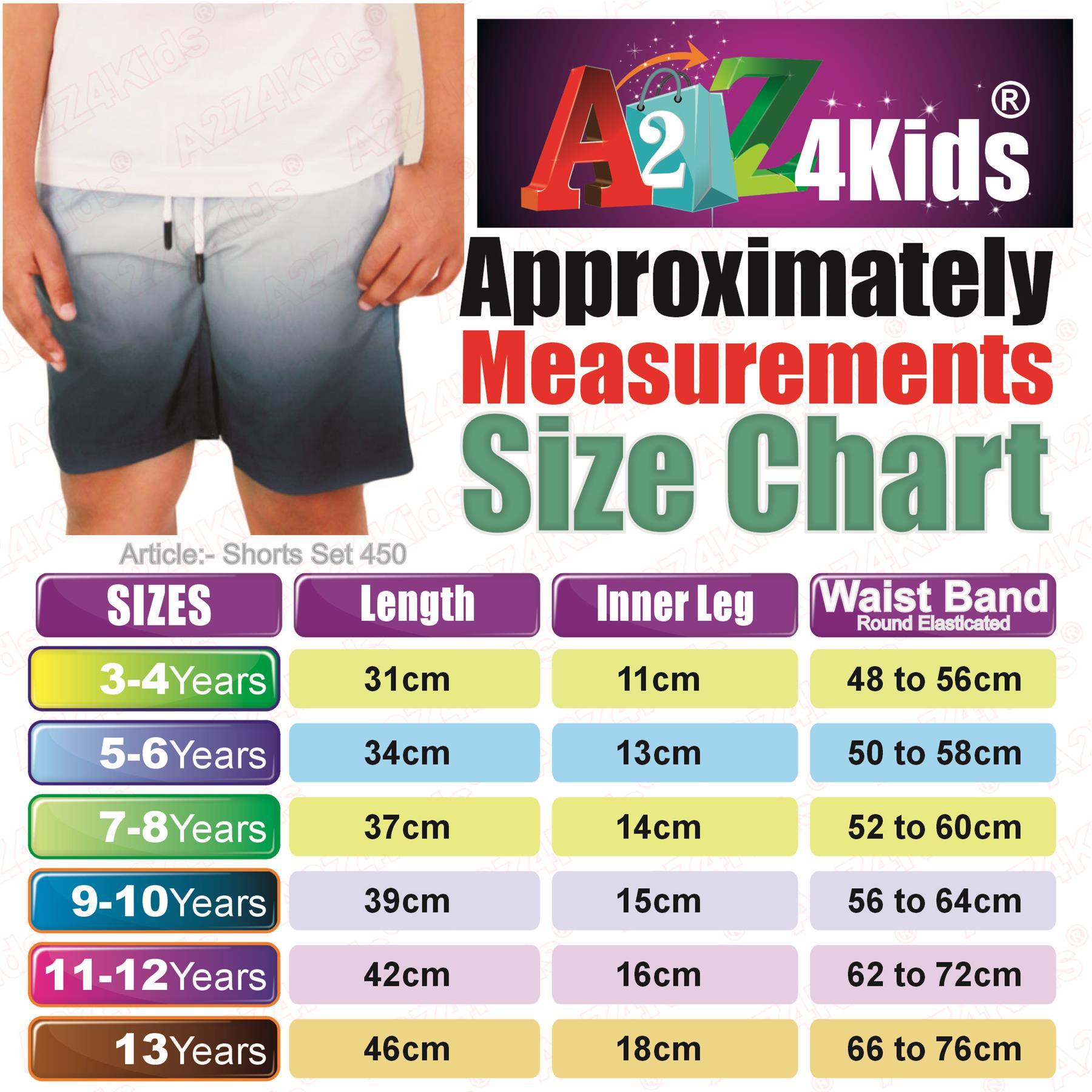 Kids Boys Girls Shorts Two Tone Navy Summer Chino Short Knee Length Half Pants