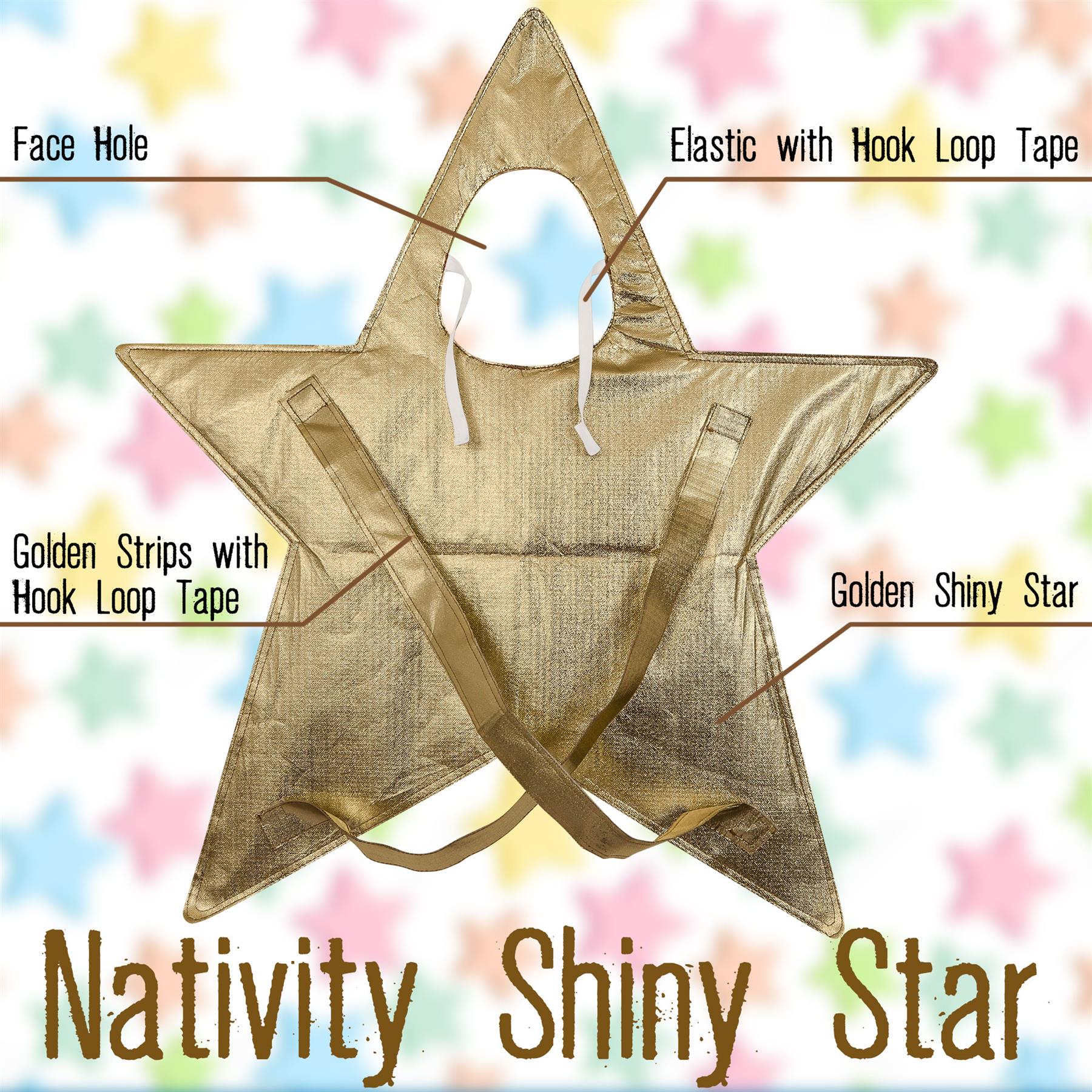 Kids Girls Boys Xmas Nativity Star Costume School Play Fancy Dress Costume - Picture 8 of 15