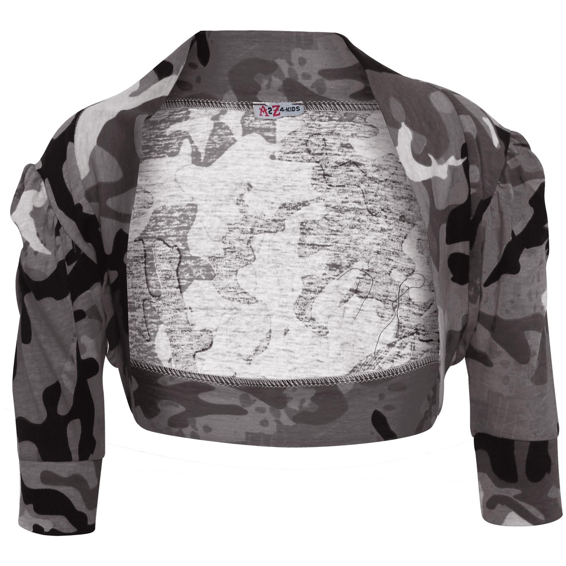 New Kids Girls Ruched Sleeve Stylish Shrug Bolero Cropped Cardigan 2-13 Years - Picture 16 of 51