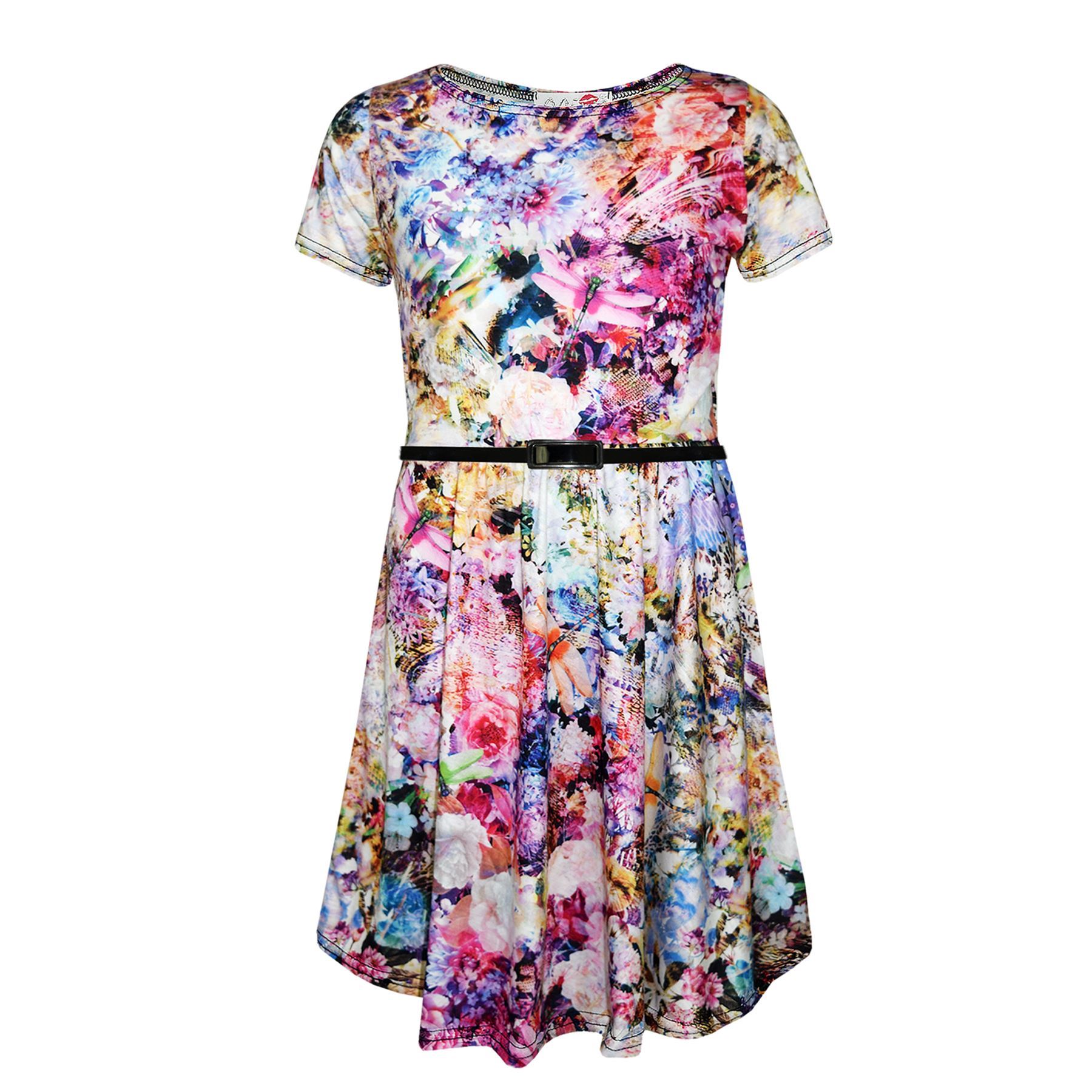 Skater Dress /& Legging Age 7-13 a2z4kids Kids Girls New Floral Abstract Print Midi Dress