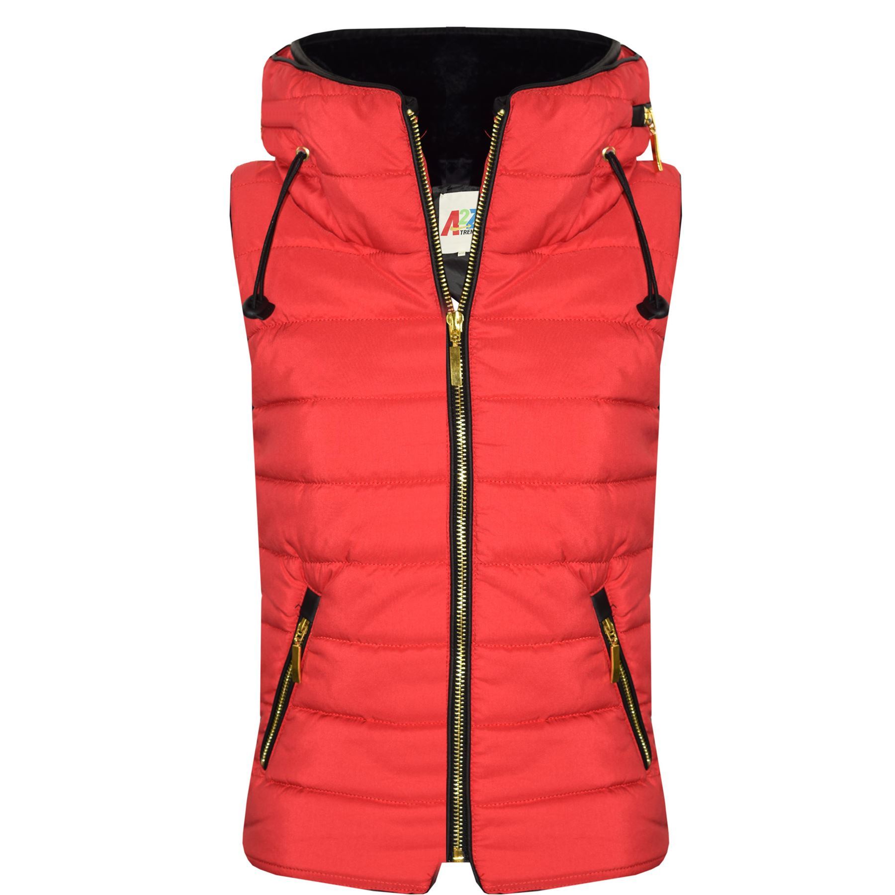 Kids Girls Sleeveless Hooded Lined Gilet Body Warmer Puffer Jackets 5 ...