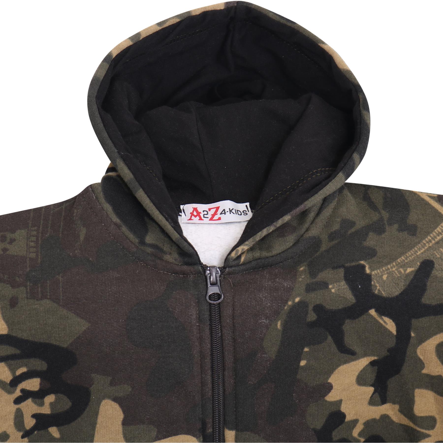 Kids Classic Plain & Tie Dye Print Full Zip-Up Soft Hooded Zipper Jacket 2-13Yrs - Picture 34 of 128