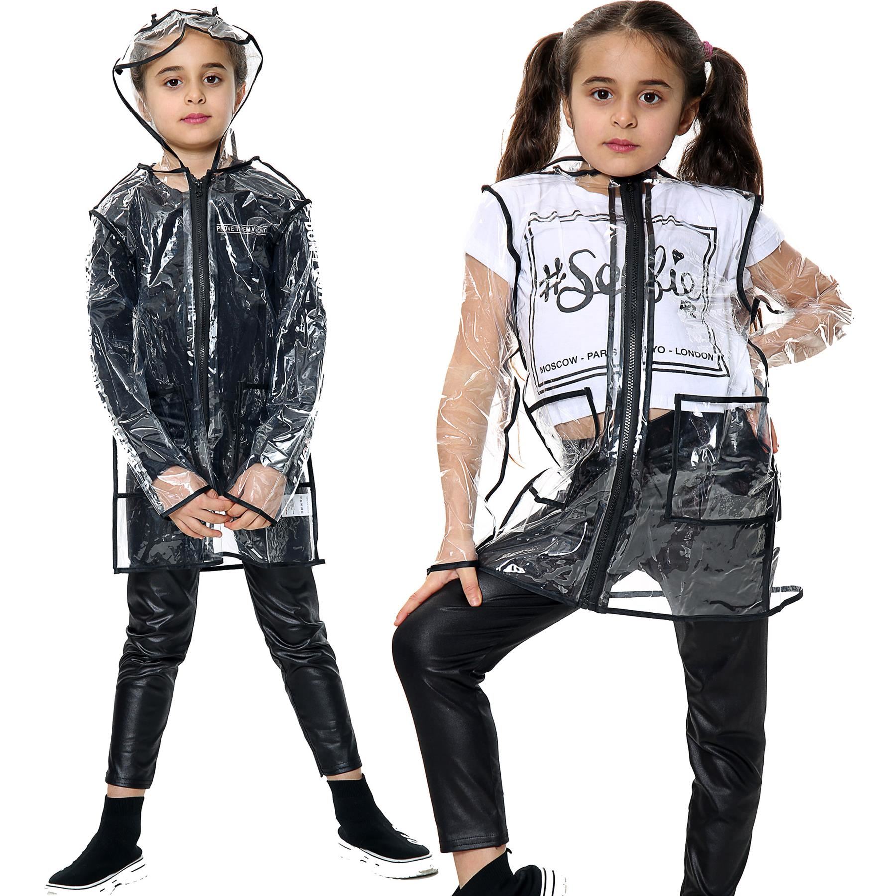 EVA Impermeable Impermeable Para Los Niños Con Capucha Y La