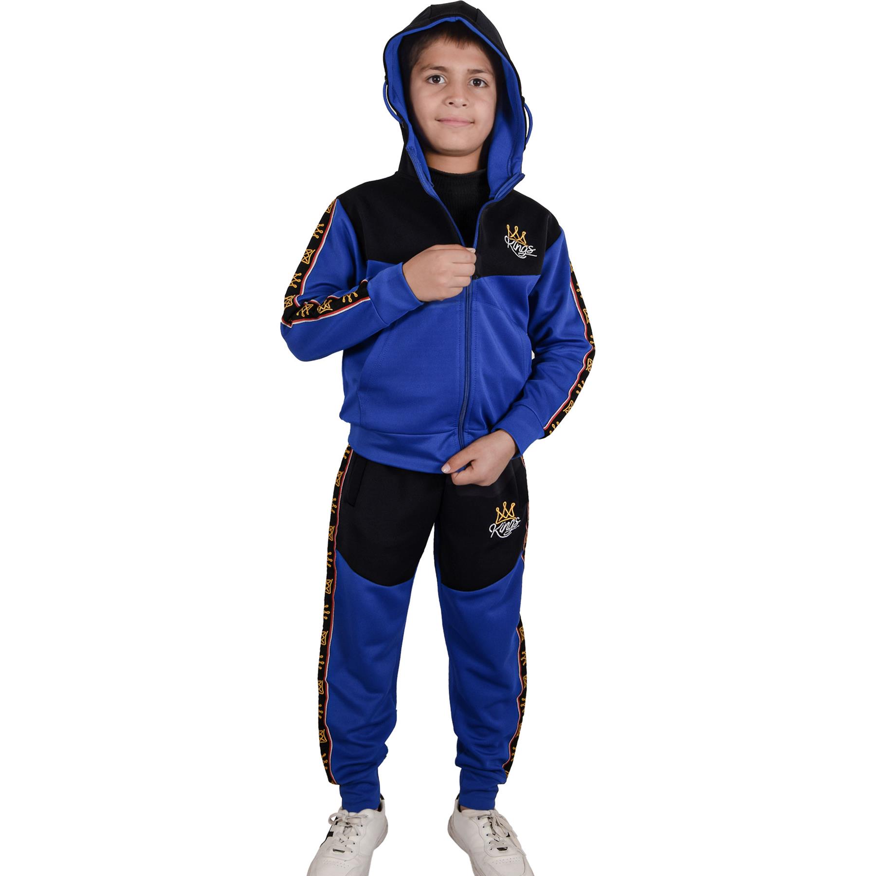 Kids Tracksuit Girls Boys Fleece Hooded Hoodie Bottom Jogging Suit Jogger 2 13yr