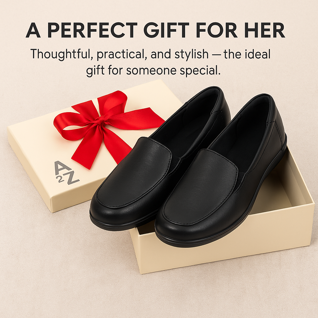 A2Z Damen Teen Mädchen Weite Passform Slipper PU Halbschuhe Komfort Arbeit Wanderschuhe - Bild 8 von 8