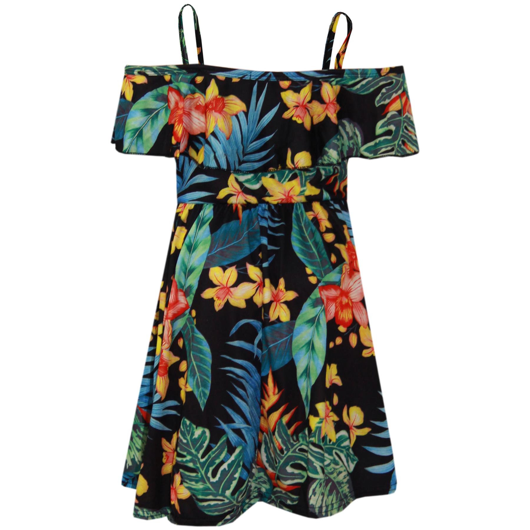 Girls Kids New tie /& dye Print party Sleeveless Skater dresses 5 to 13 Years