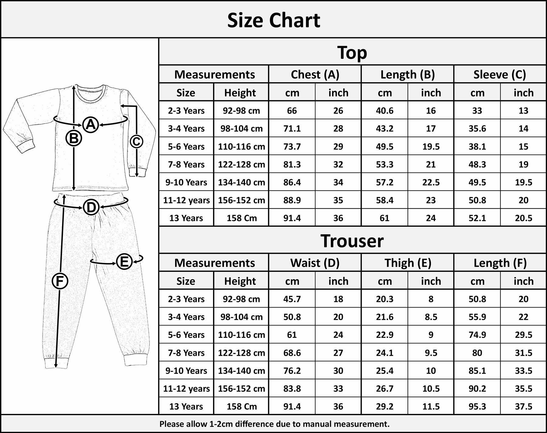 Kids Girls Boys Pyjamas Tractor Contrast Top Bottom Sleepwear Unisex Outfit Set - Picture 10 of 10