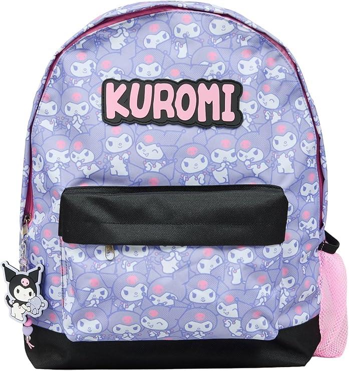 Kids Girls Kuromi Fernham AOP Roxy Backpack Officially Licensed Hello Kitty Bag