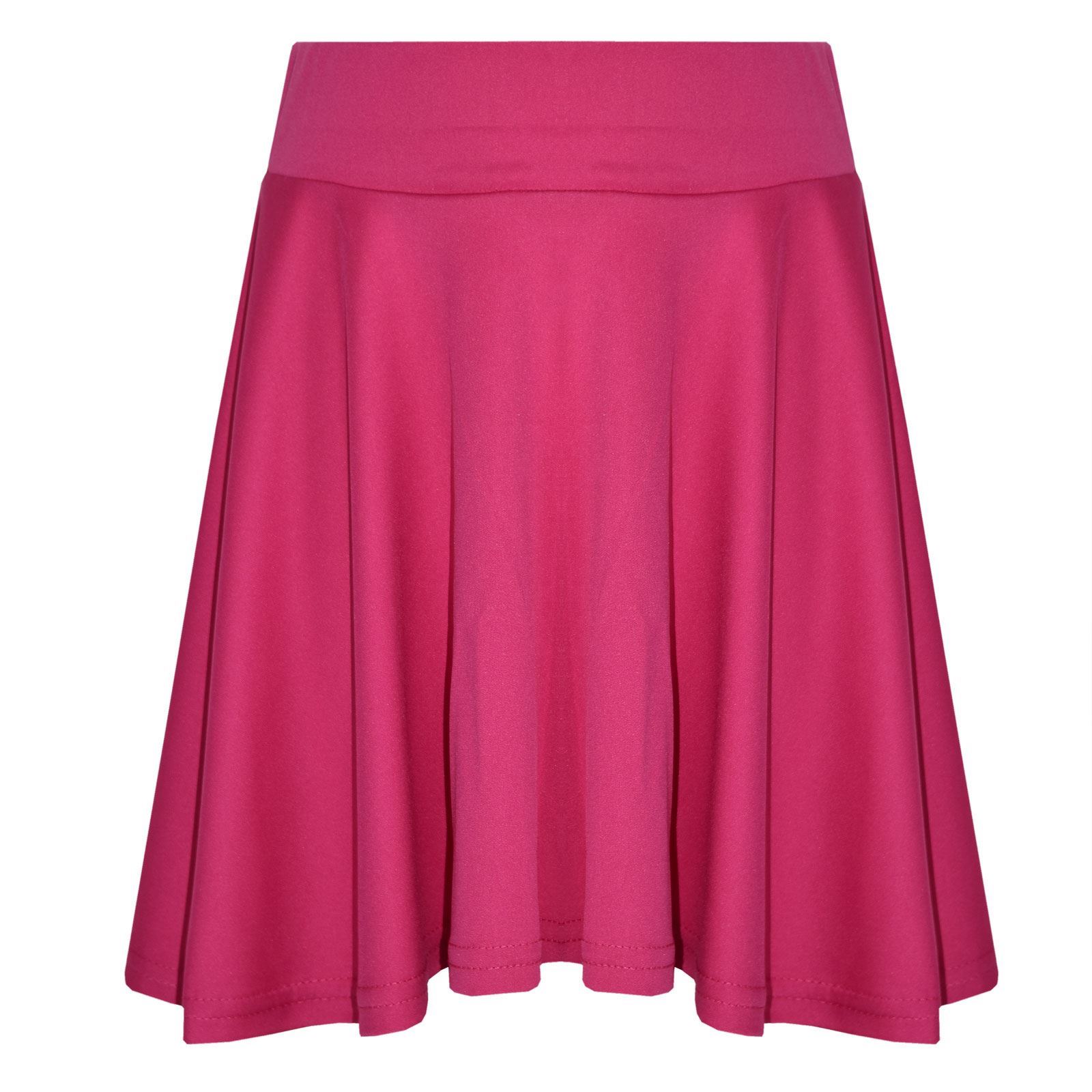 Girls Top Kids Plain Color Stylish Crop Top & Skater Skirt Set Age 713 Years eBay