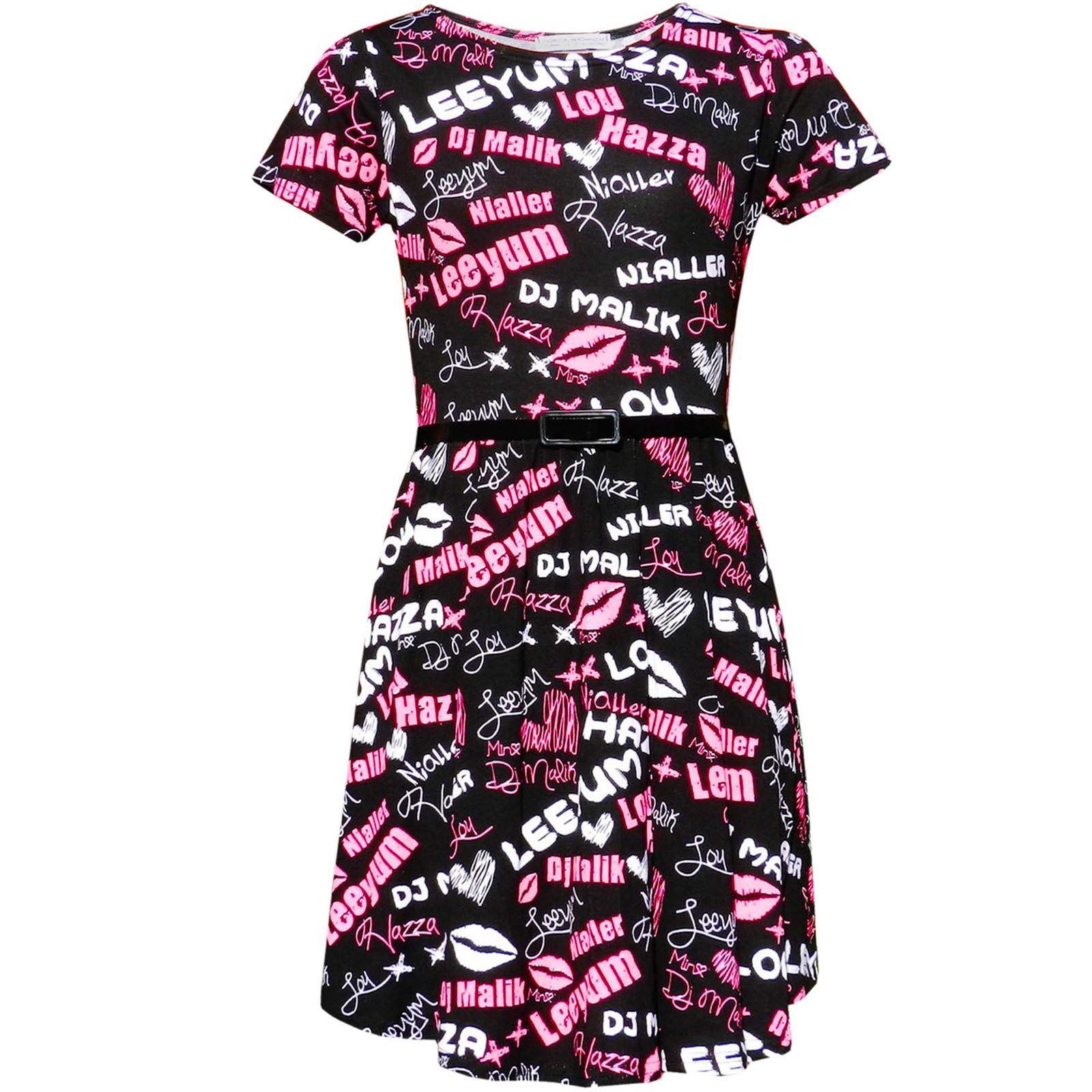 Ensemble Fille Leggings + Robe/jupe Style BD Graffiti - Taille 2 à 13 Ans - Neuf Avec étiquettes