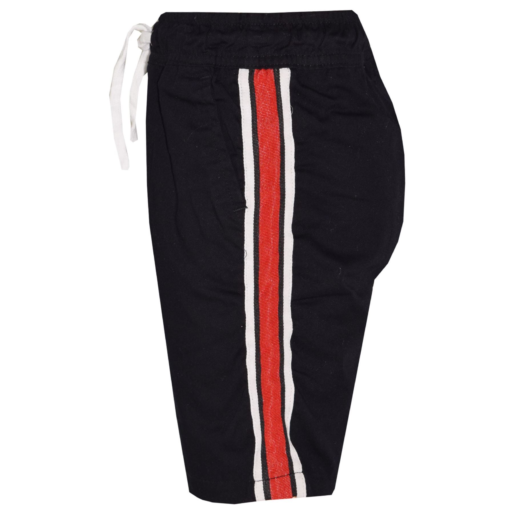 A2Z 4 Kids/® Kids Girls Boys Shorts Contrast Taped Cotton Black Chino Shorts Casual Knee Length Half Pant New Age 5 6 7 8 9 10 11 12 13 Years