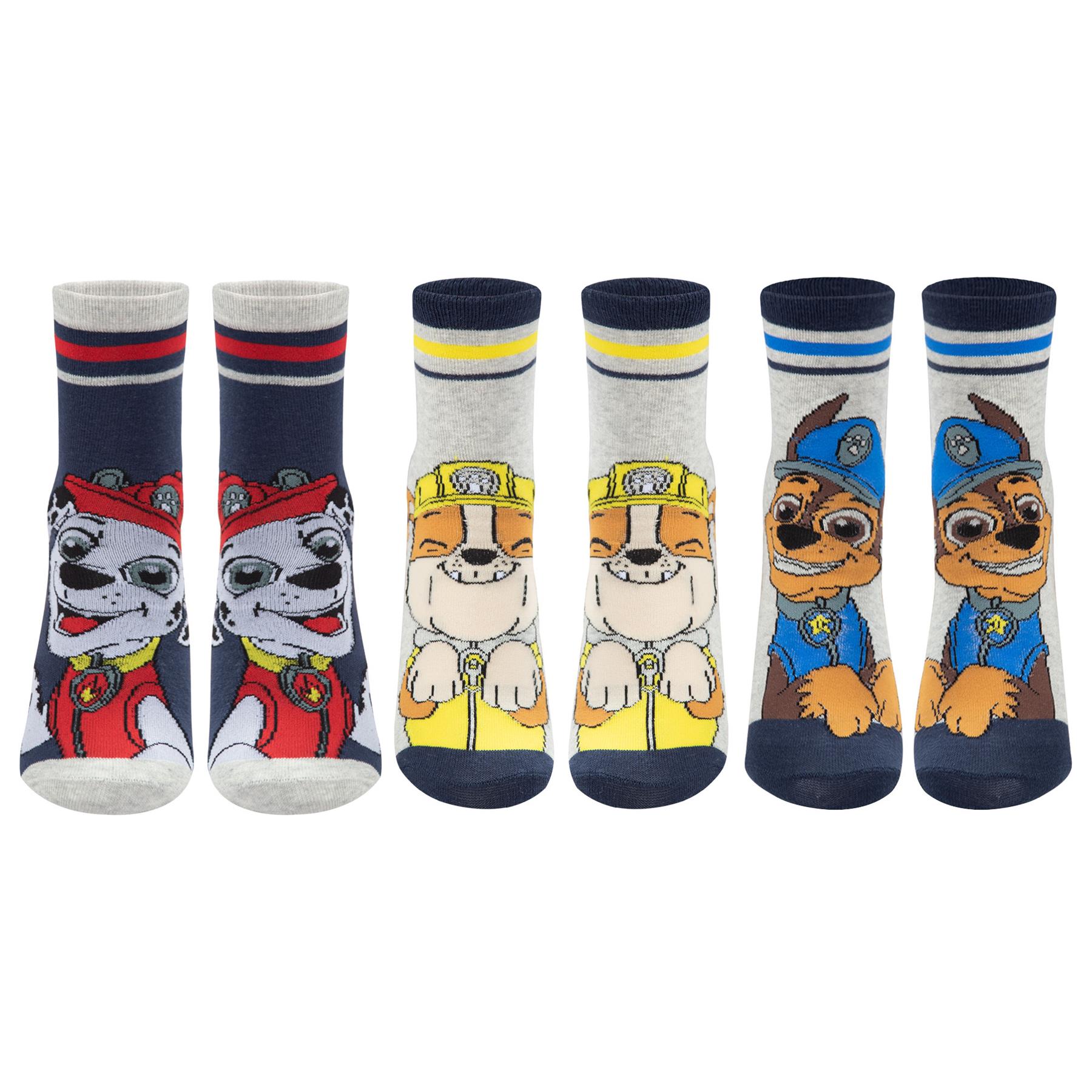 Kids Boys Socks Paw Patrol Ankle Length Socks Pack Of 3 Officially Licensed Sock - Bild 2 von 5