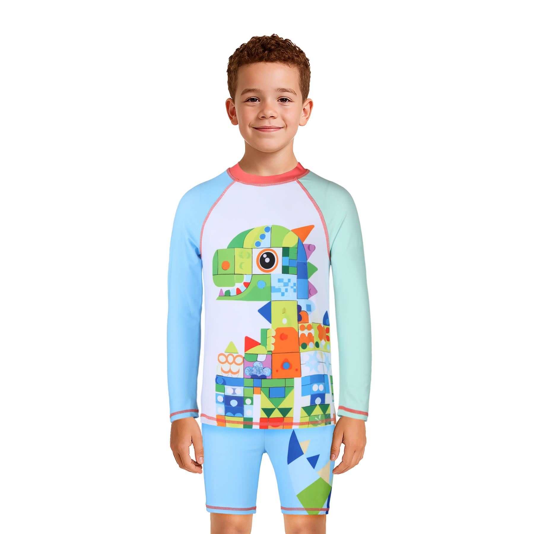 A2Z 4 Kids Boys Swimming Costume Kids Beach Bathing Swim Set Two Piece Swimsuit - Picture 74 of 79