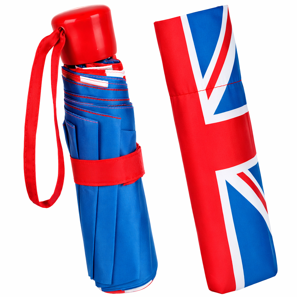 A2Z Union Jack Supermini Umbrella Weather Resist Compact UK Flag Folding Brolly
