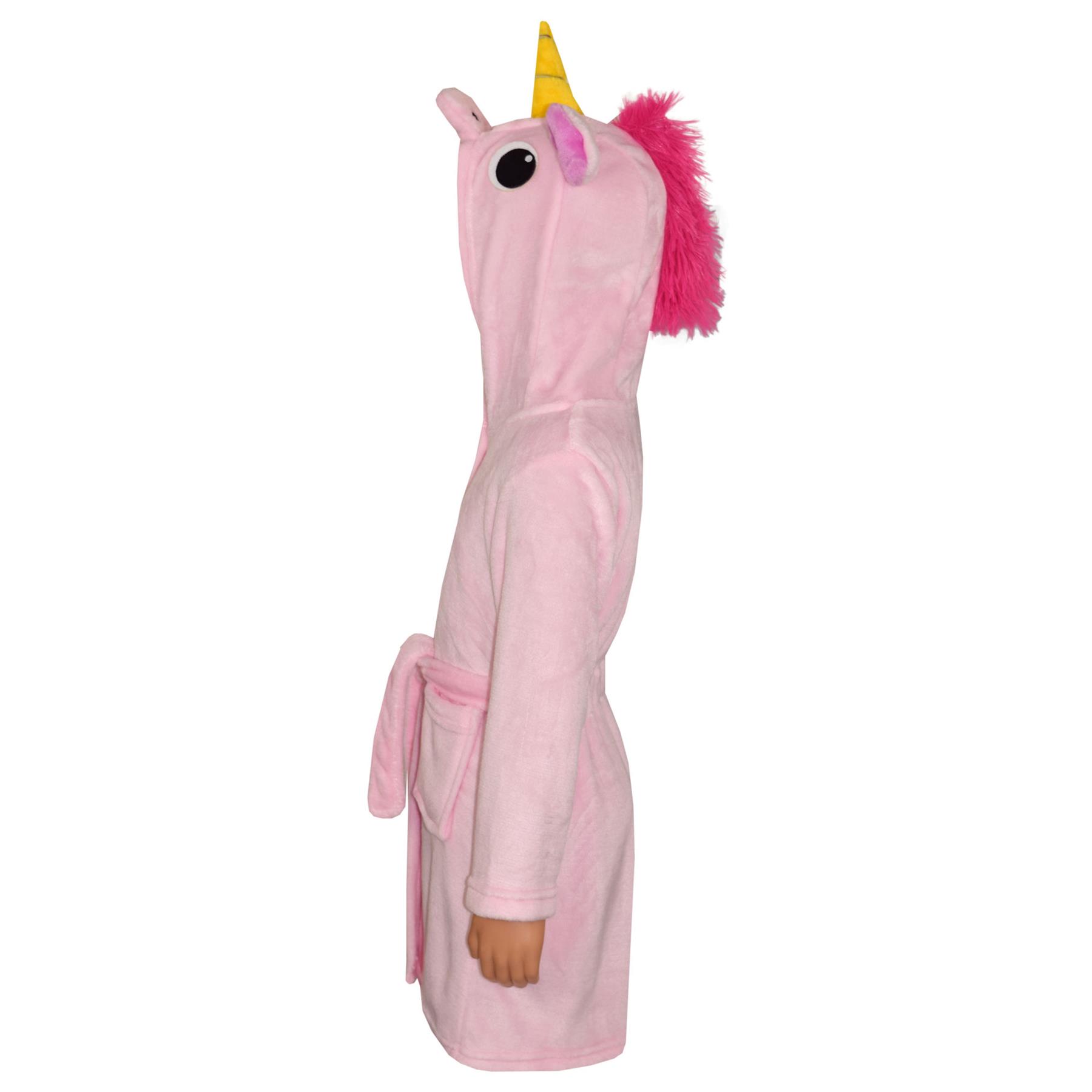 A2Z 4 Kids Super Soft 3D Animal Detail Dressing Gown Nightwear Hooded Robe 2-1 - Picture 9 of 154