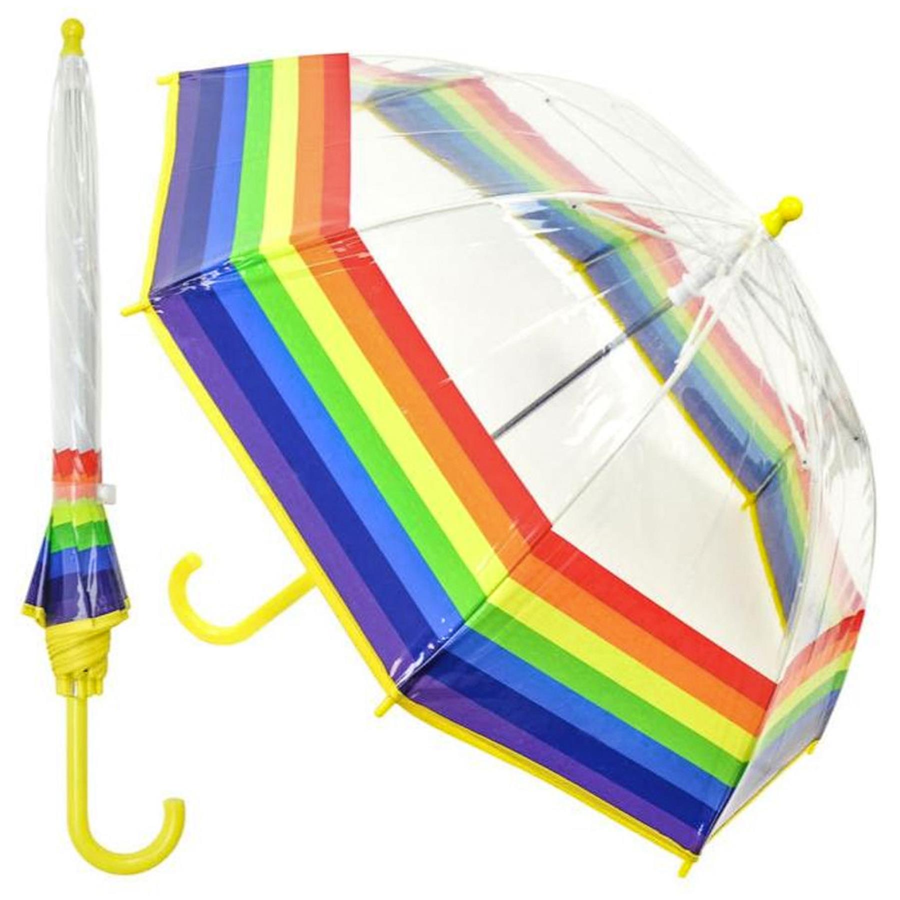 A2Z Kids POE Clear Dome Umbrella Wind and Rain Resistant Outdoor Travel Brolly - Picture 42 of 57