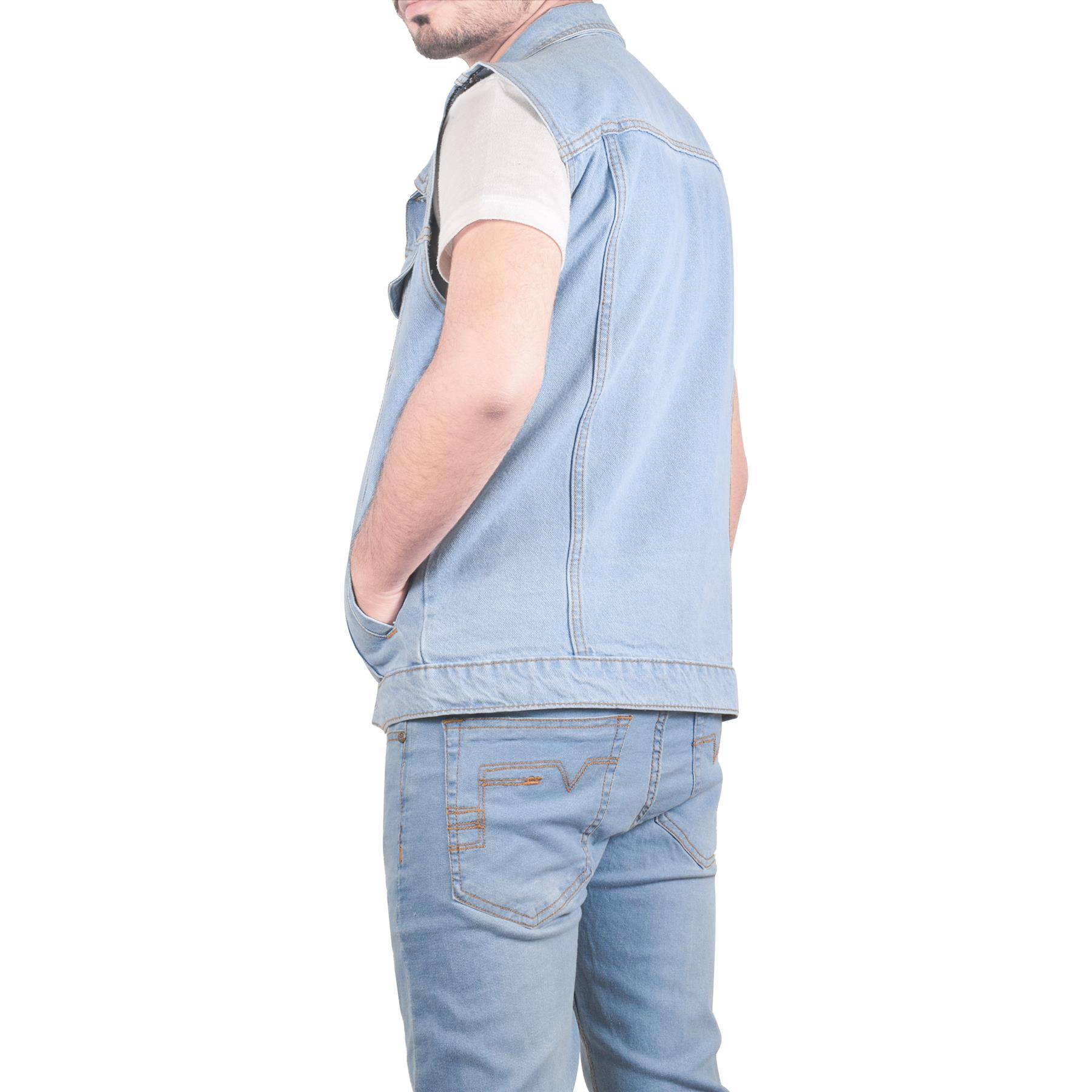 Mens Denim Jacket Sleeveless Lightweight Comfortable Outdoor Jeans Coat S-3XL - Picture 7 of 9