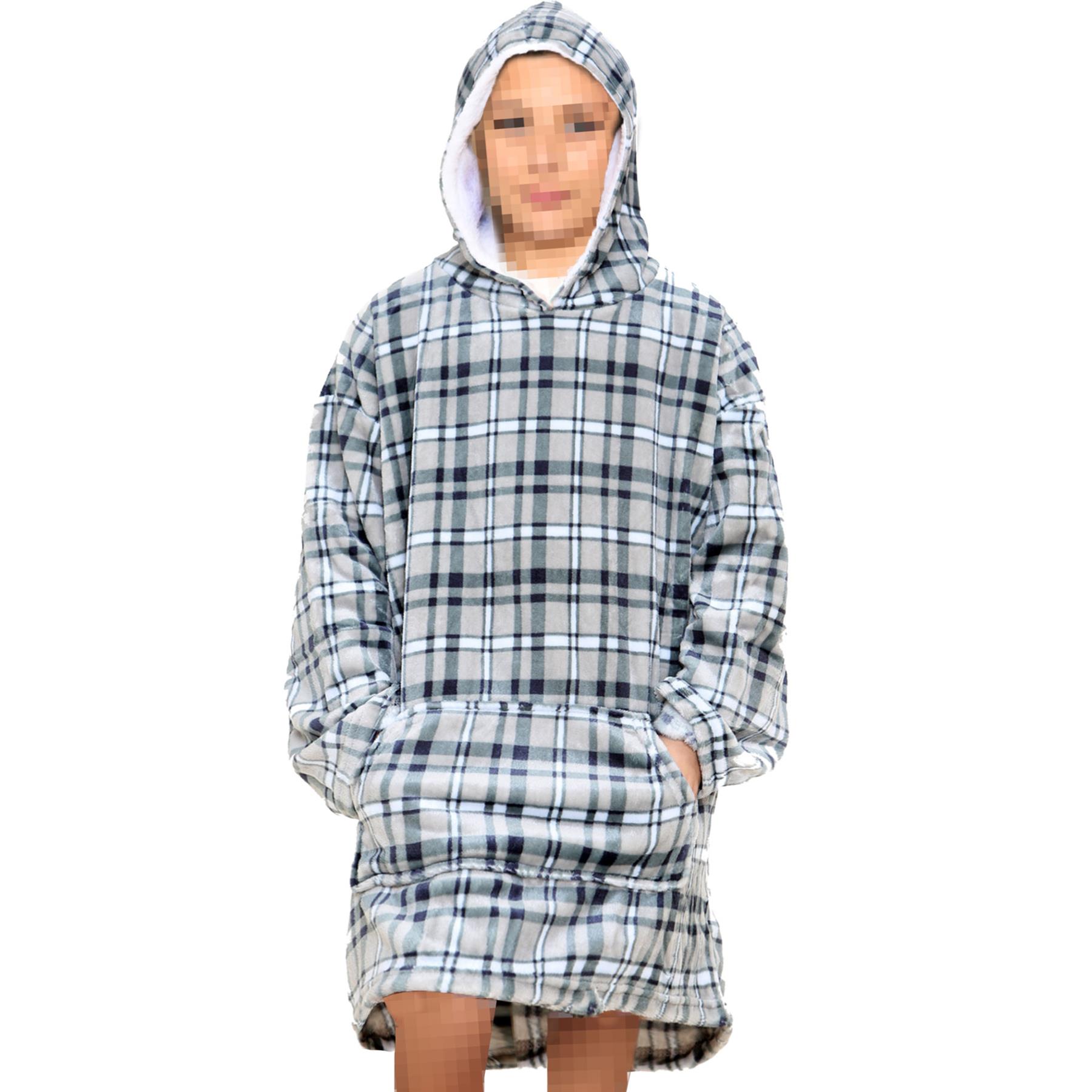 Unisex Camo Charcoal Oversized Hoodie - Super Soft Snuggle Blanket Sweatshirt