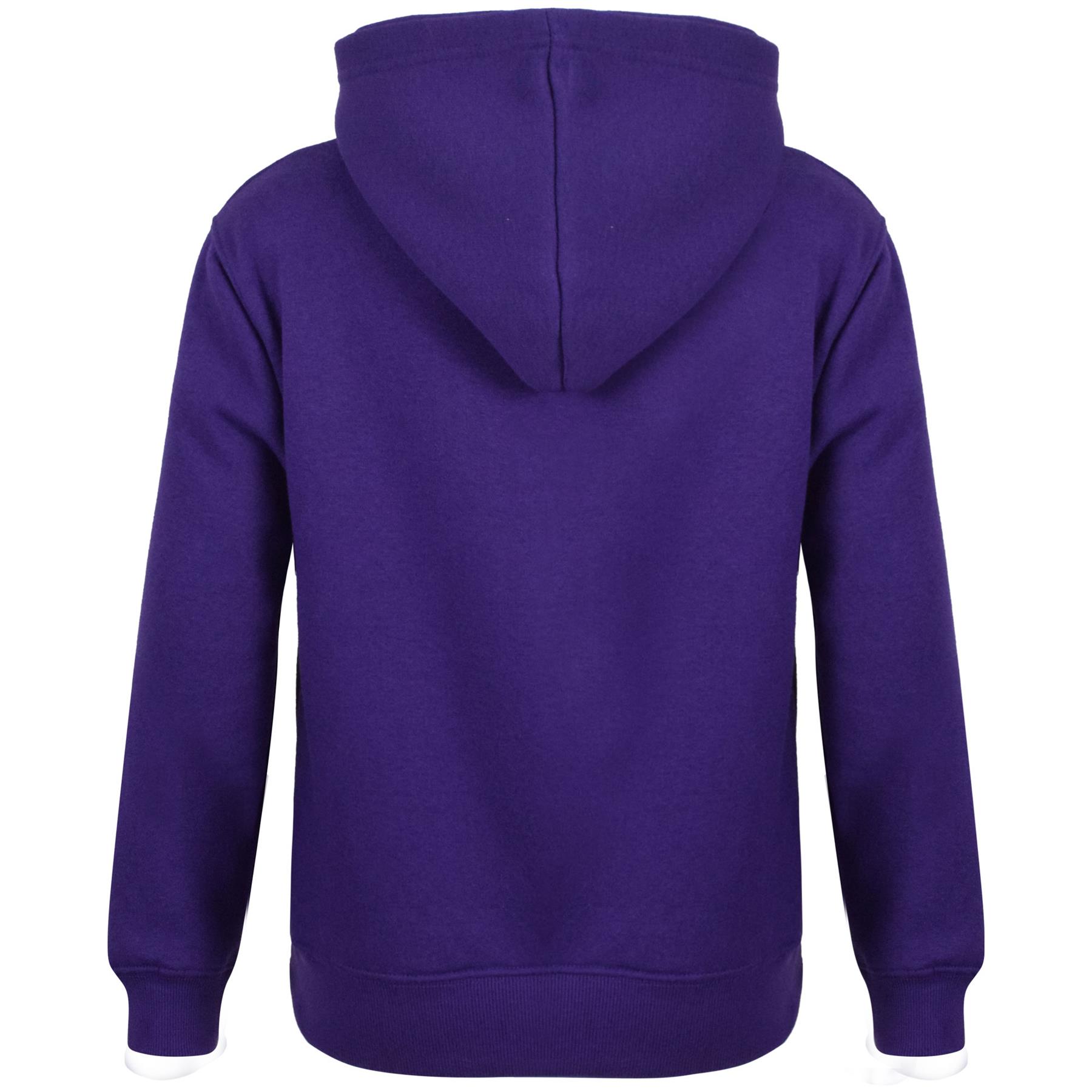 Kids Classic Plain & Tie Dye Print Full Zip-Up Soft Hooded Zipper Jacket 2-13Yrs - Picture 92 of 128