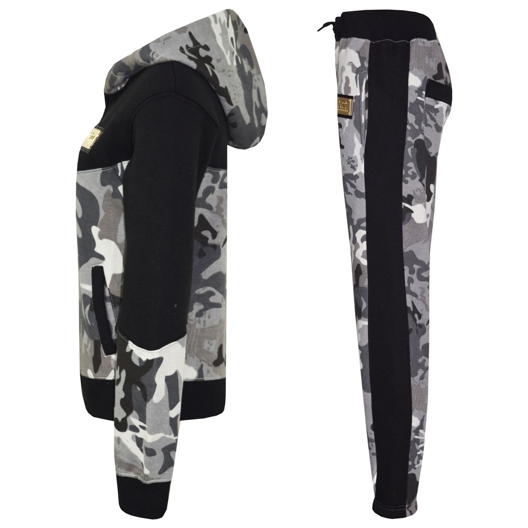 Boys Girls Tracksuit Fleece Hoodie Top Joggers Bottom Suit Set Age 2-13 years - Picture 30 of 56