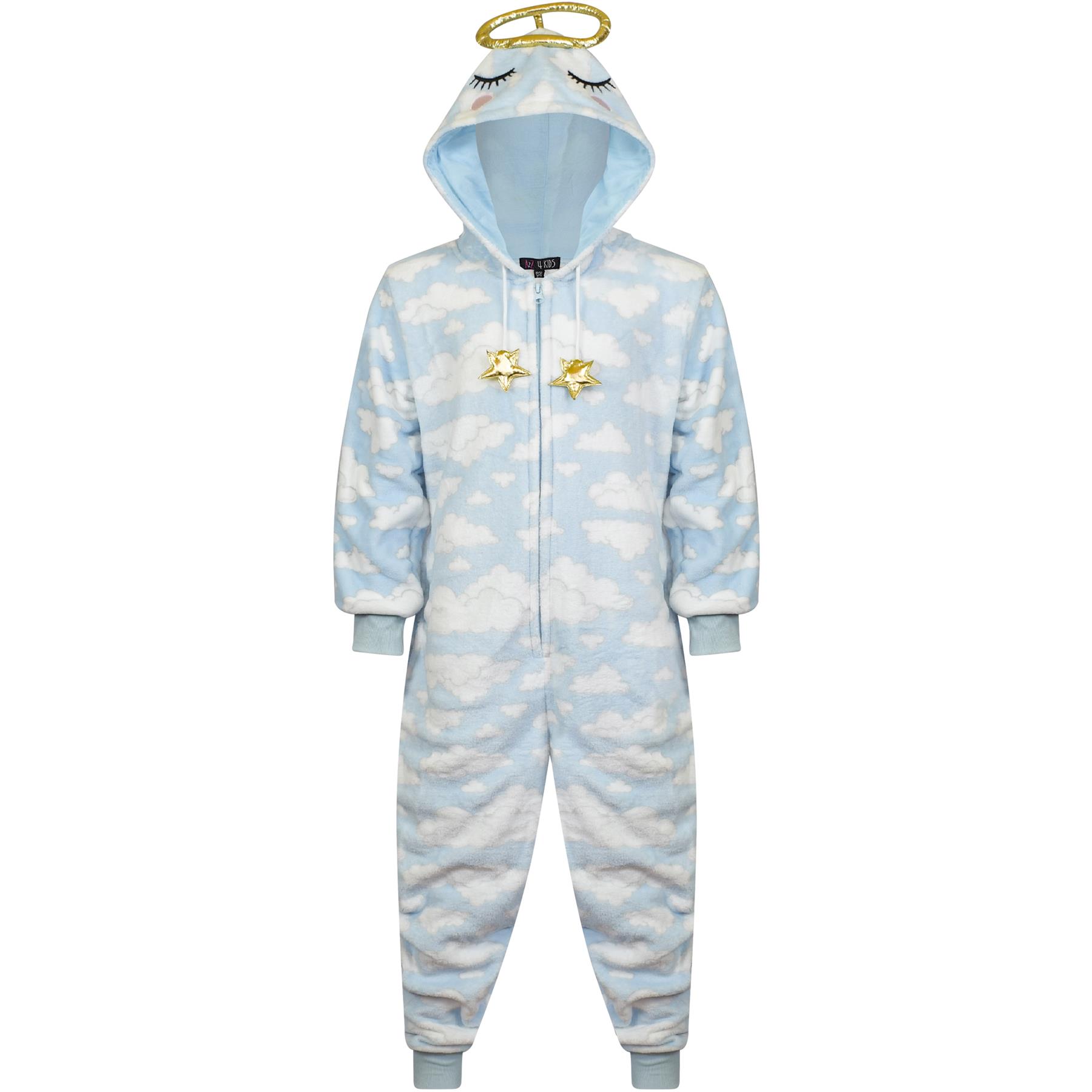 A2Z Girls Boys Angel Costume Xmas Nativity School Play Soft Plush Warm Jumpsuits - Picture 2 of 5