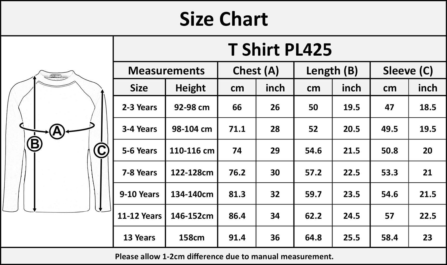 Kids Boys Girls T Shirts Plain Baseball Long Raglan Sleeves Sports Tees 2-13 Yrs - Picture 40 of 40