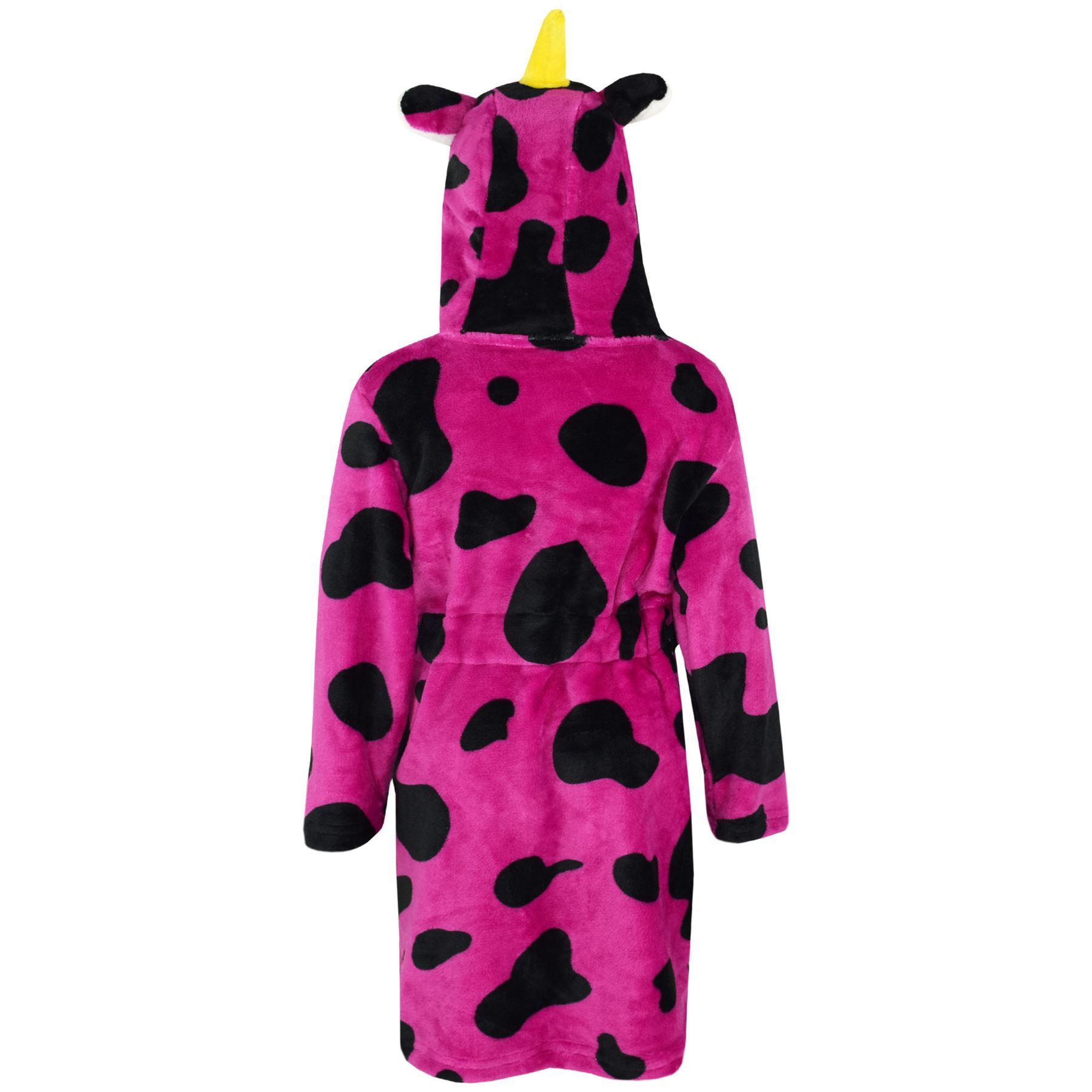 A2Z 4 Kids Super Soft 3D Animal Detail Dressing Gown Nightwear Hooded Robe 2-1 - Picture 79 of 154