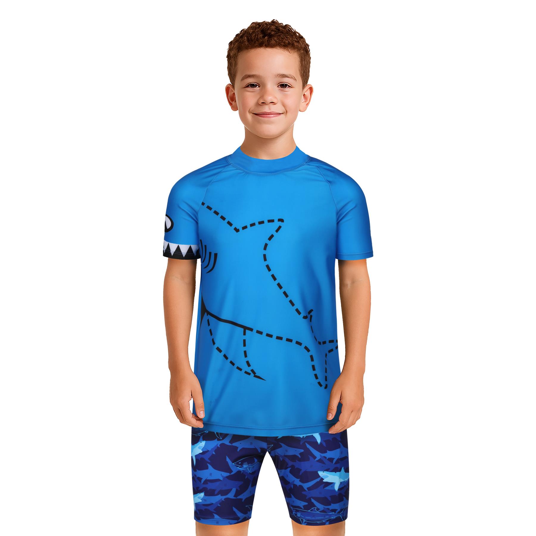 A2Z 4 Kids Boys Swimming Costume Kids Beach Bathing Swim Set Two Piece Swimsuit - Picture 53 of 79