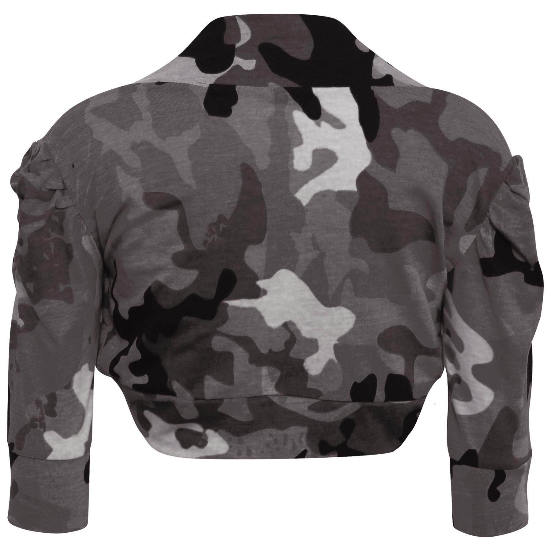 New Kids Girls Ruched Sleeve Stylish Shrug Bolero Cropped Cardigan 2-13 Years - Picture 17 of 51