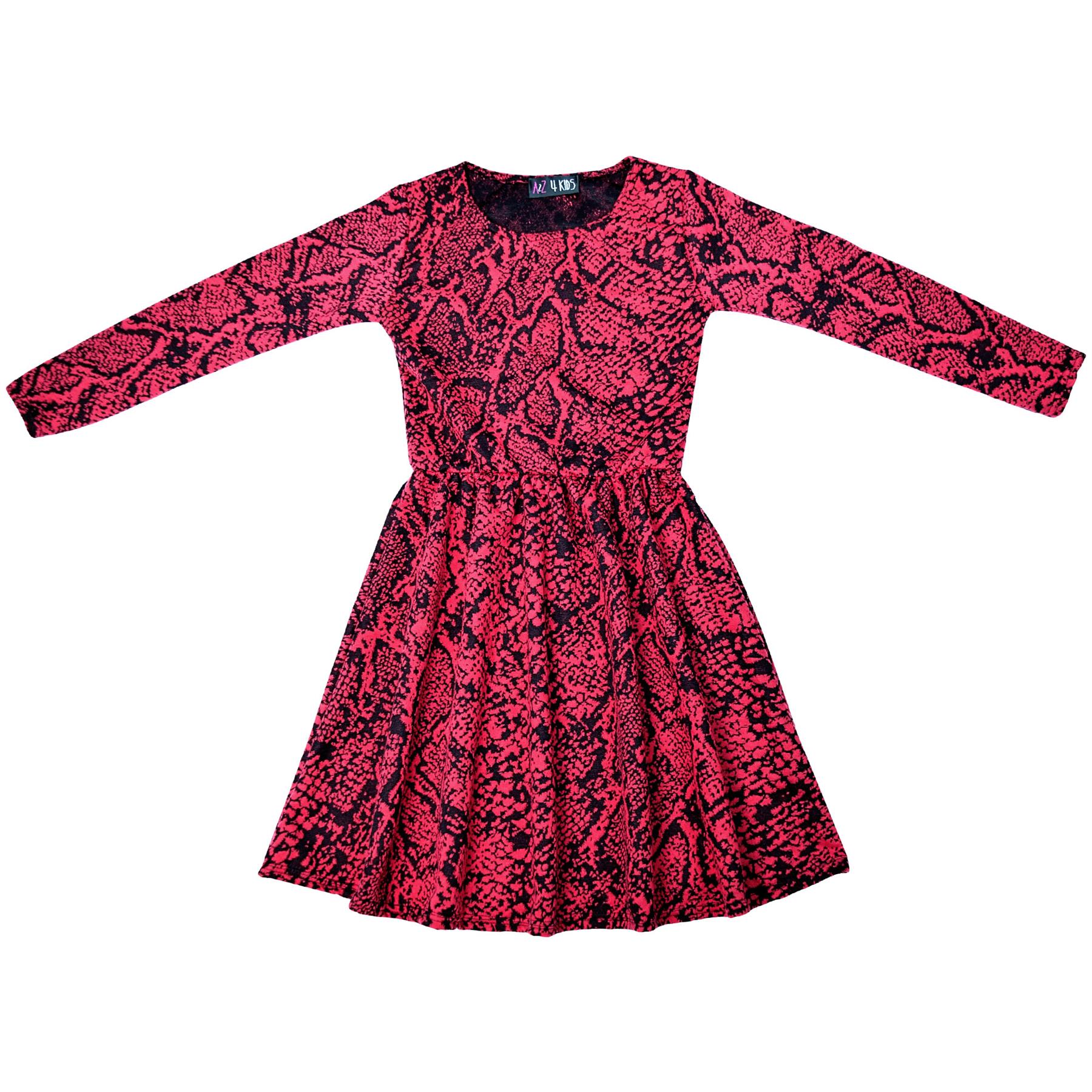 snake skater dress Dori Creations toddler girls long sleeve snake print skater dress 3T