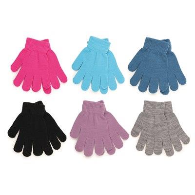 Kids Girls Boys 6 Pack Thermal Magic Soft Winter Gloves One Size Warm Mittens - Picture 2 of 4