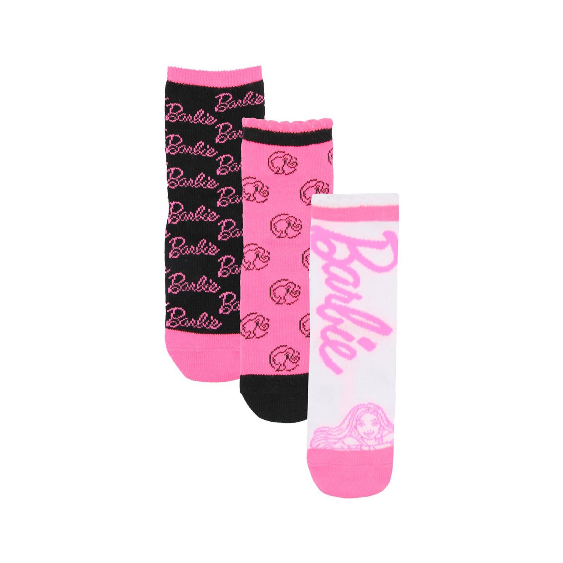 Girls Socks Pack Of 3 Barbie Ankle Socks Daily Footwear Officially Licensed Sock - Picture 3 of 4