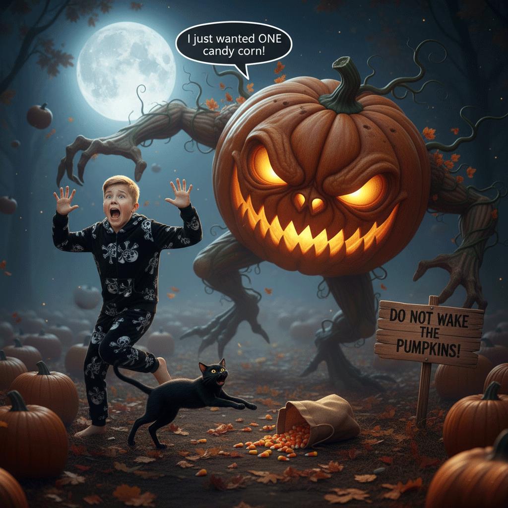 Fun Print Childrens A2Z Onesie One Piece Halloween Pyjama Set for Boys and Girls - Picture 16 of 18