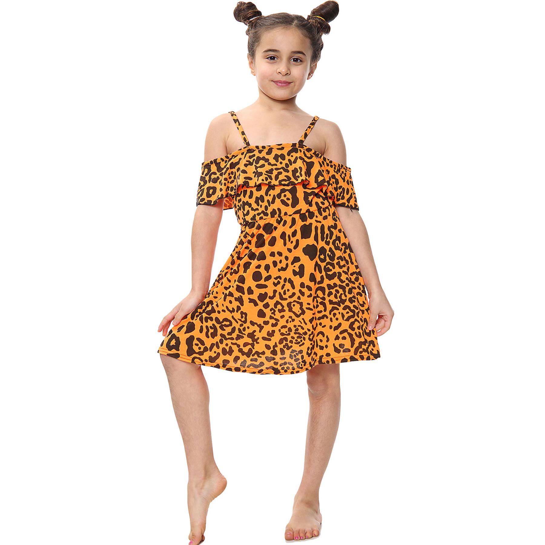 Girls Skater Dress Kids Plain Color Summer Party Off Shoulder Dresses 7-13 Yr - Picture 29 of 111